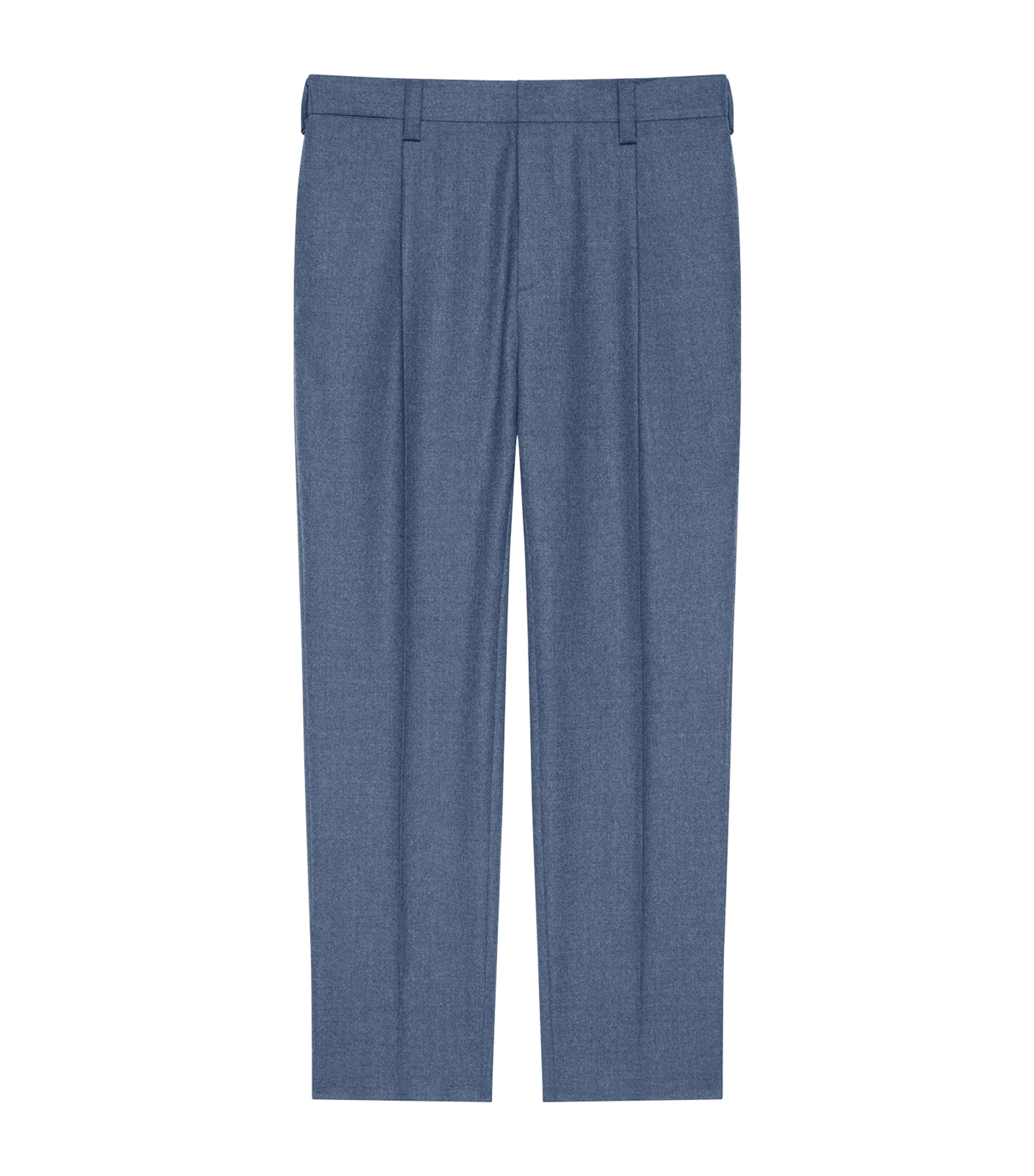 Givenchy Mens Wool-Cashmere Tailored Trousers Grey Blue Image 1