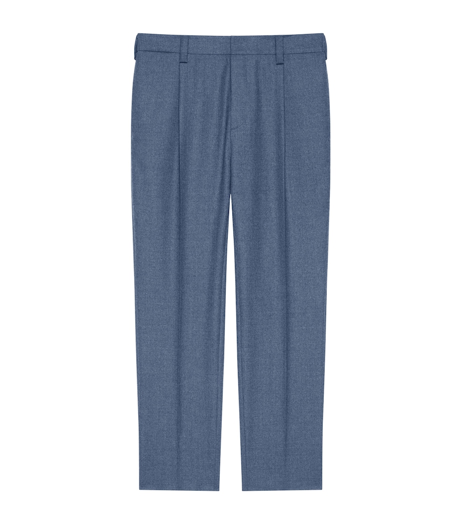 Wool-Cashmere Tailored Trousers GREY BLUE Image 1