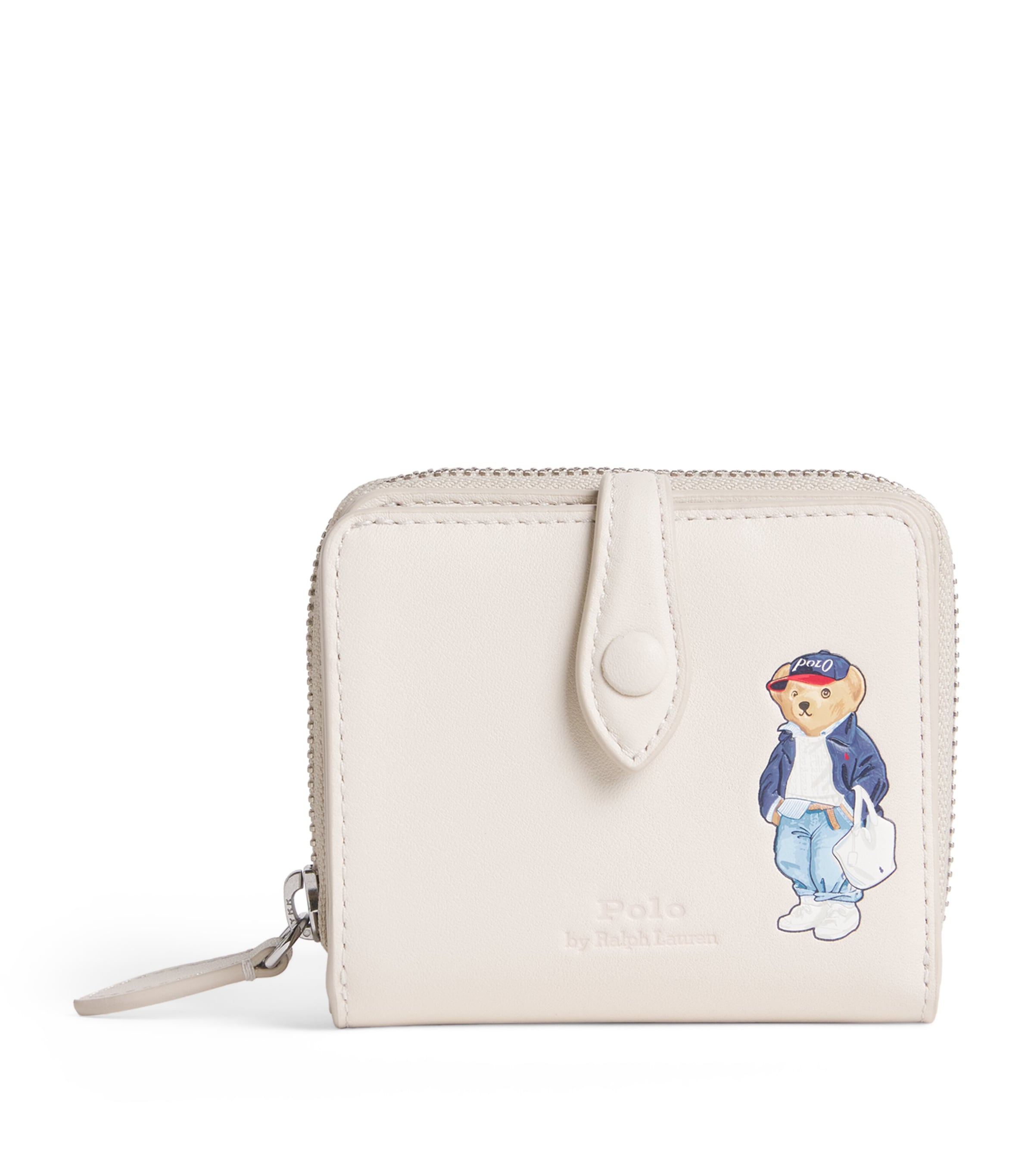 Polo Ralph Lauren Leather Polo Bear Wallet Cream Image 1