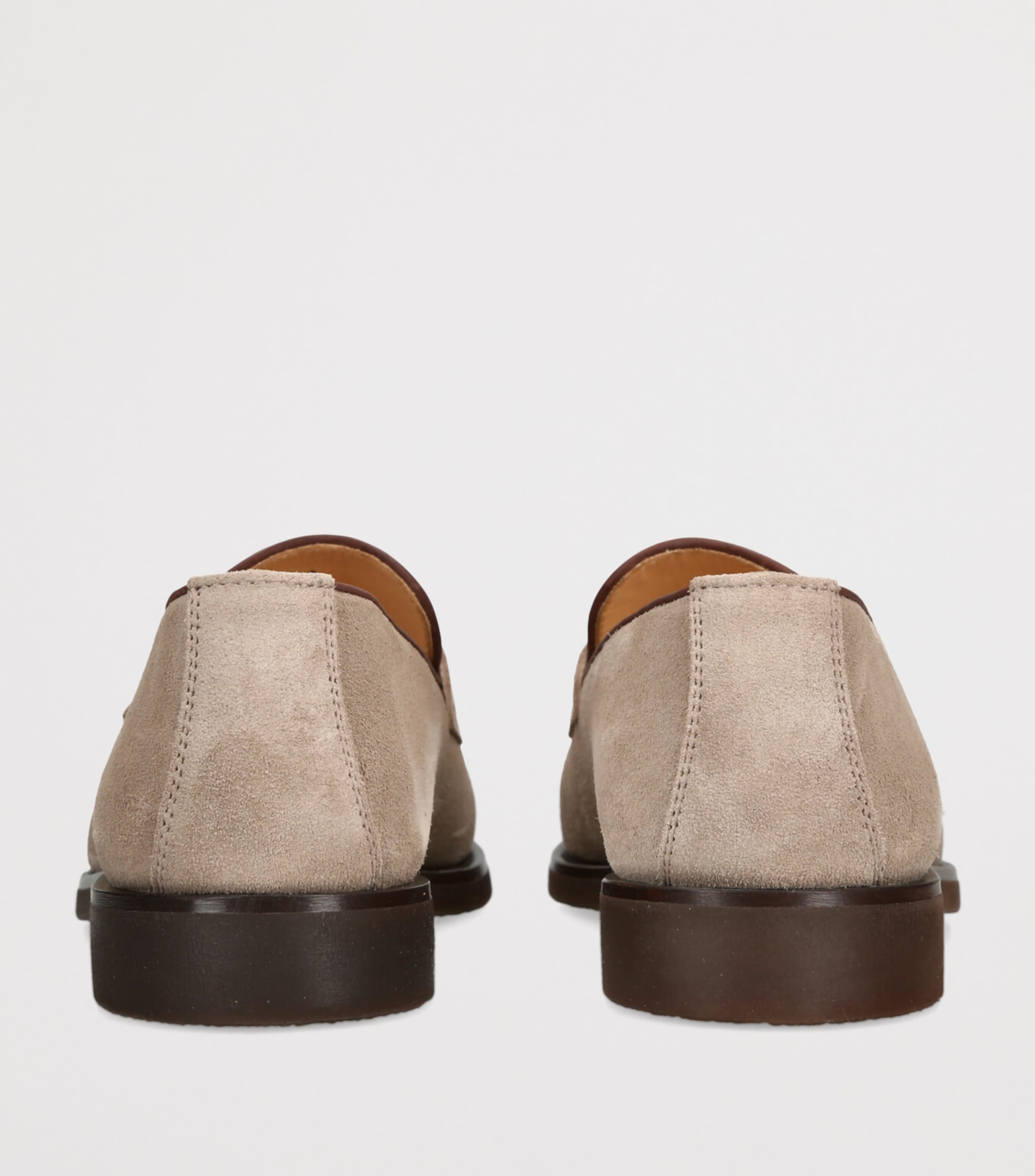 Suede Penny Loafers BEIGE Image 2