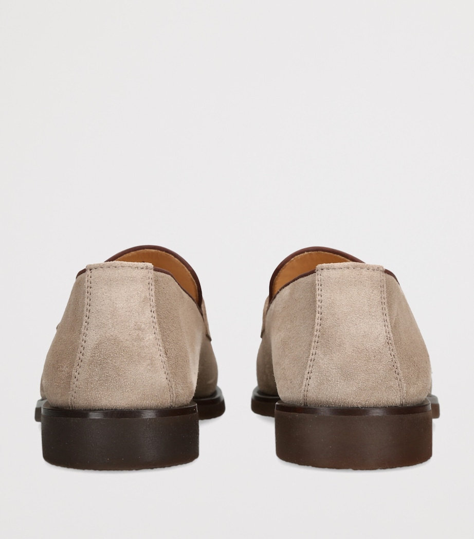 Suede Penny Loafers BEIGE Image 2