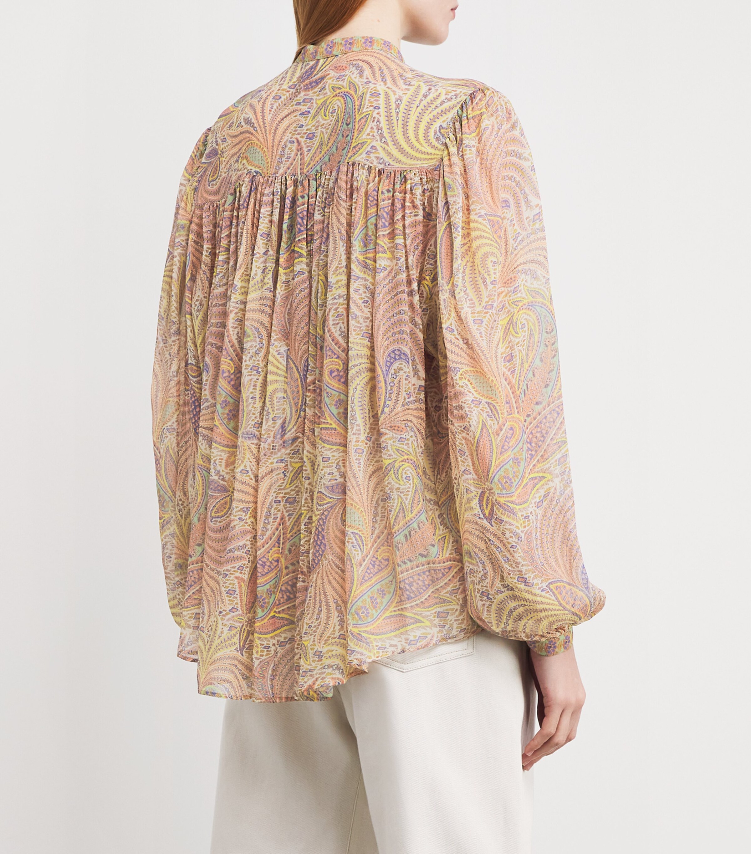 Silk Printed Blouse X0804 Image 4