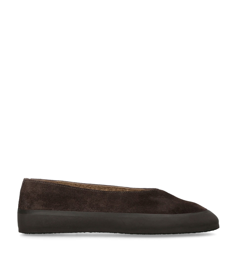 Le Monde Beryl Suede Apres Ski Flats Dark Brown