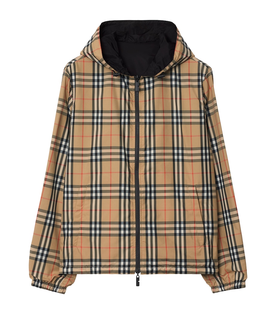 Reversible Check Hooded Jacket SAND IP CHECK Image 1