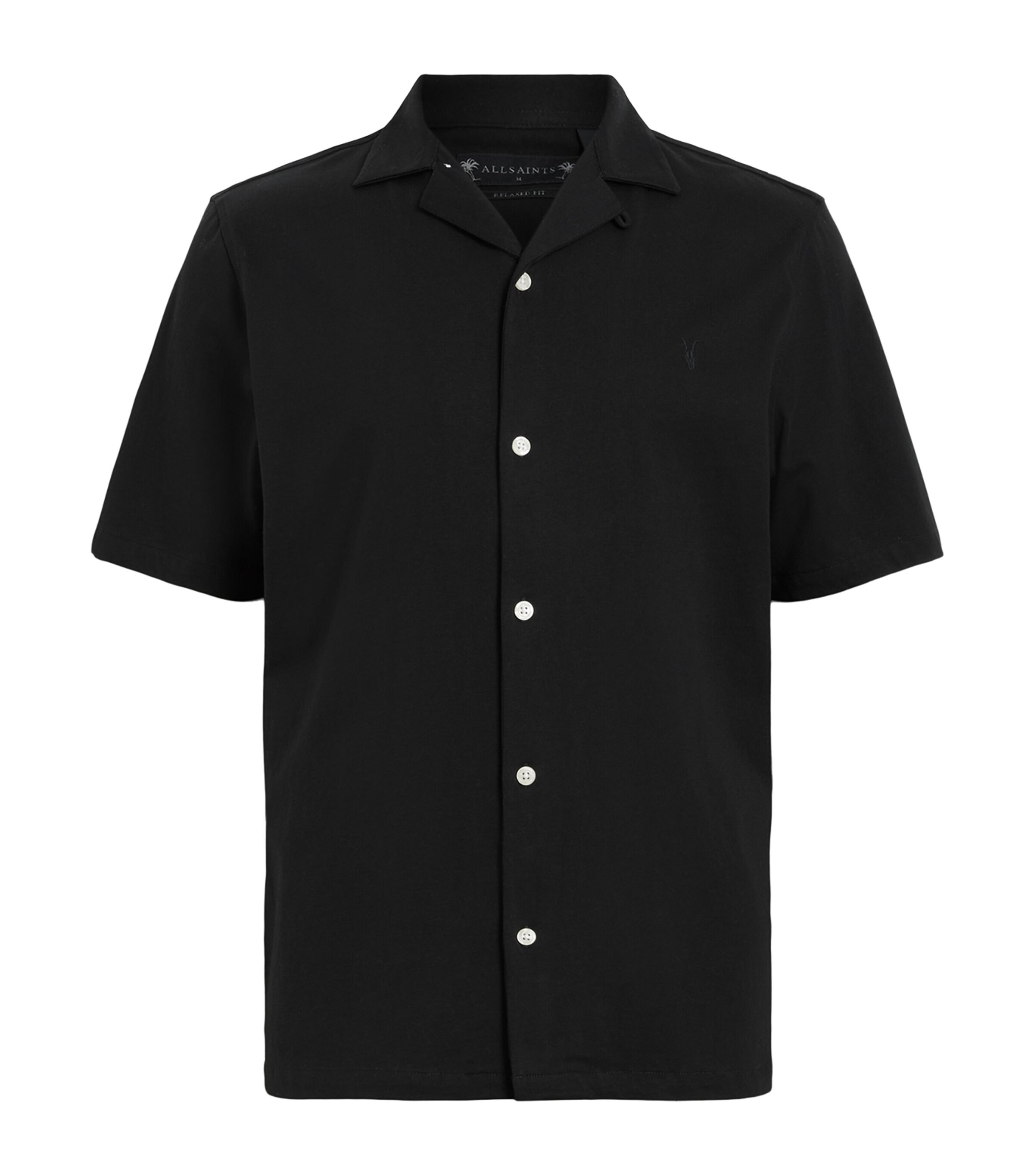 Allsaints Forge Relaxed Fit Lightweight Shirt In Black