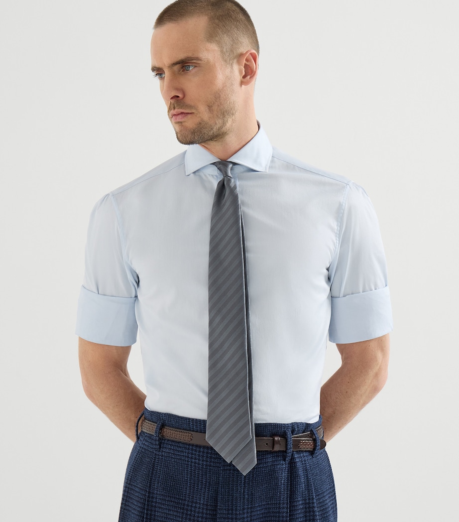 Brunello Cucinelli Mens Cotton Twill Shirt Image 4