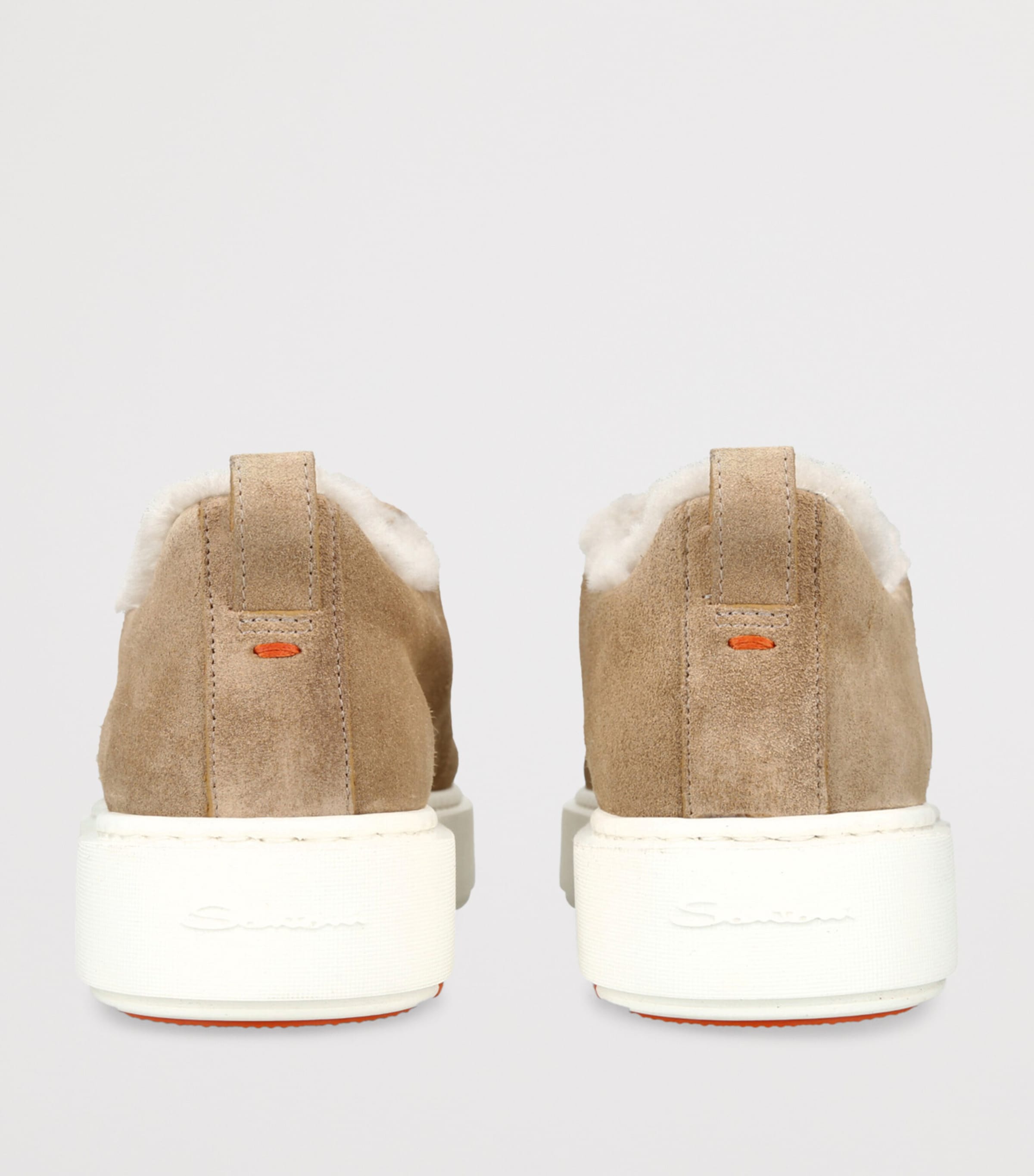 Santoni Suede Victory Slip-On Sneakers Mid Brown Image 2