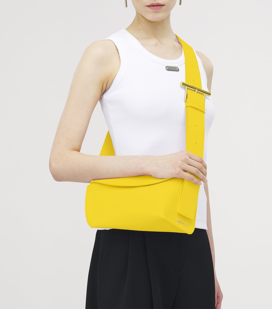 Leather T-Bar Sling Cross-Body Bag 7200 Image 4