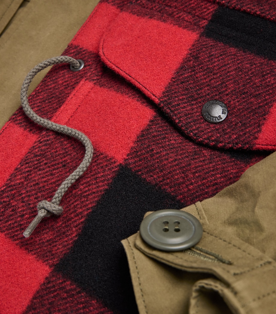 x Filson Cotton Tartan Parka Jacket KHAKI X RED/BLK Image 5