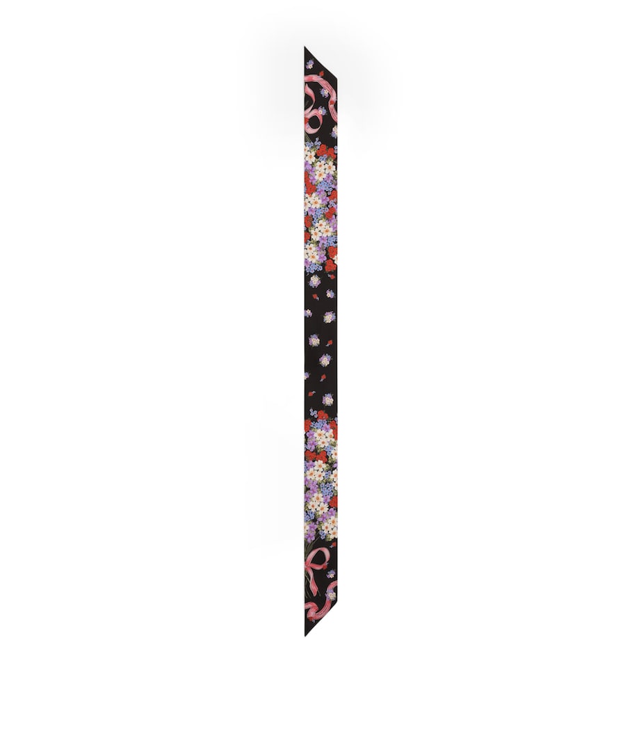 Silk Floral Skinny Scarf HN5XW-FIOR Image 1