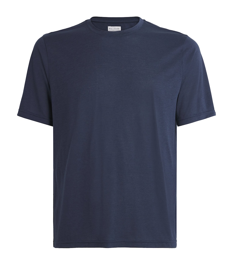 Cotton T-Shirt 16 BLUE NAVY Image 1