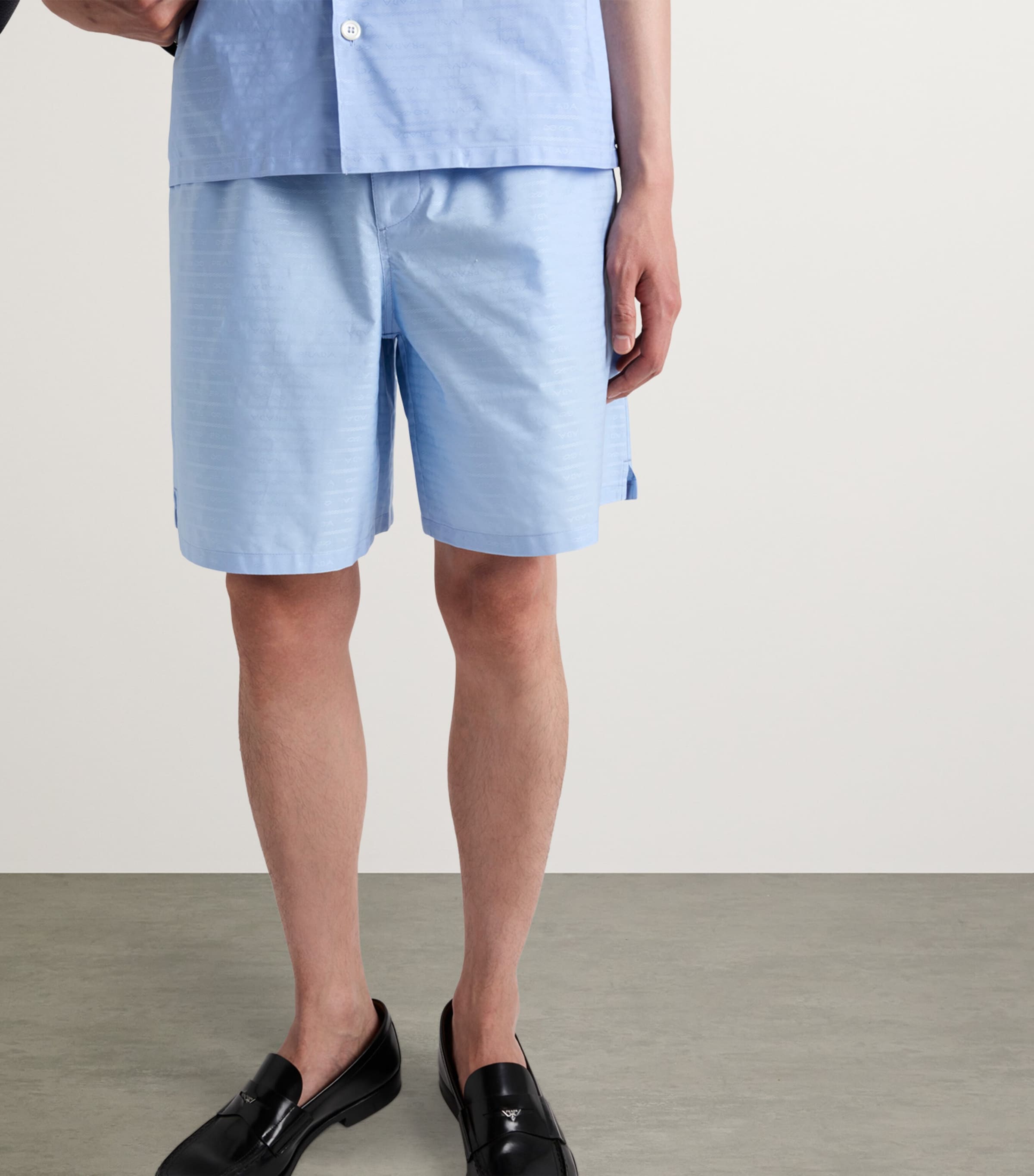 Prada Mens Cotton Poplin Shorts Image 3