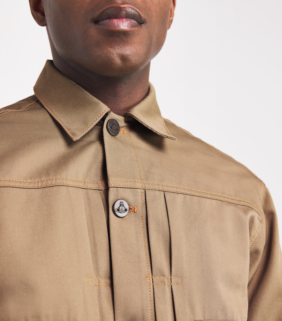 Cropped Marlene Denim Jacket C404-CAMEL Image 6