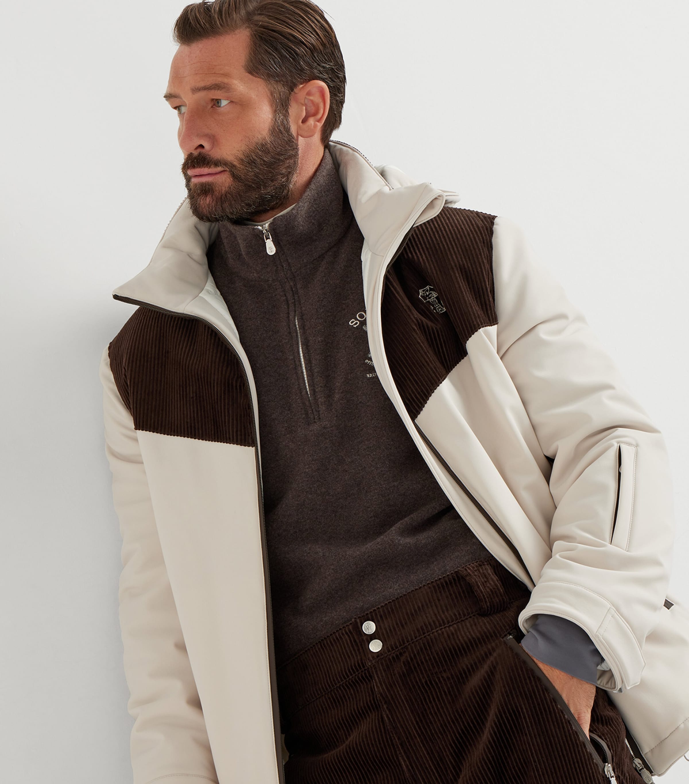 Brunello Cucinelli Brown Corduroy-Detail Mountain Jacket | Harrods US