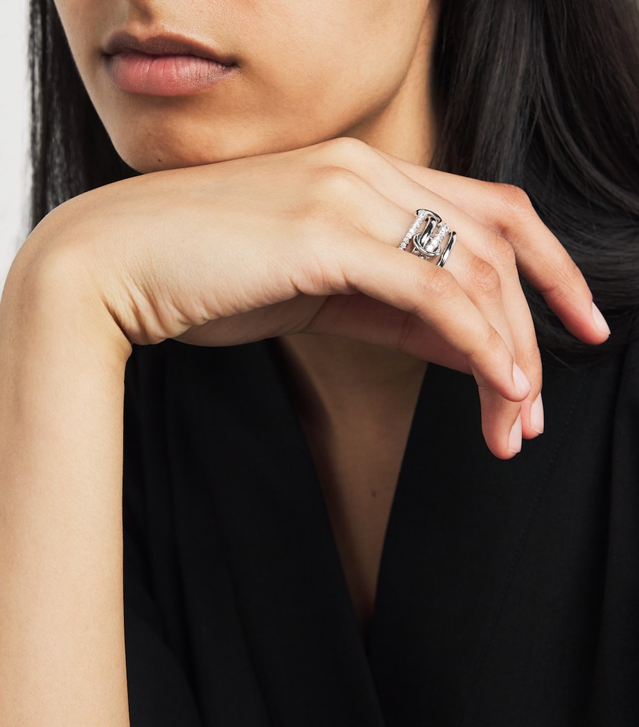 White Gold and Diamond Halley Ring WHITE GOLD Image 2