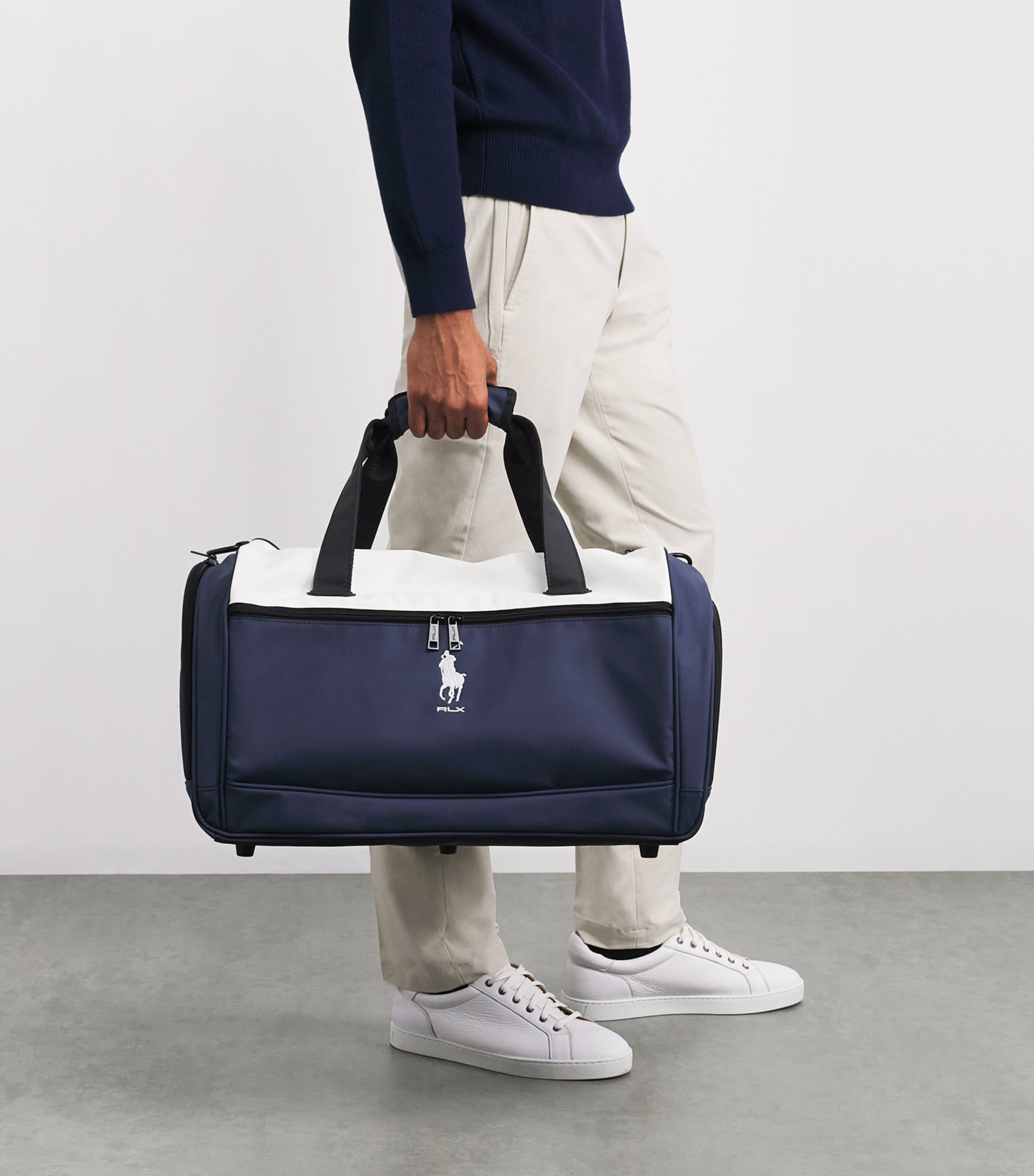 Logo Golf Duffle Bag NAVY/WHITE Image 5