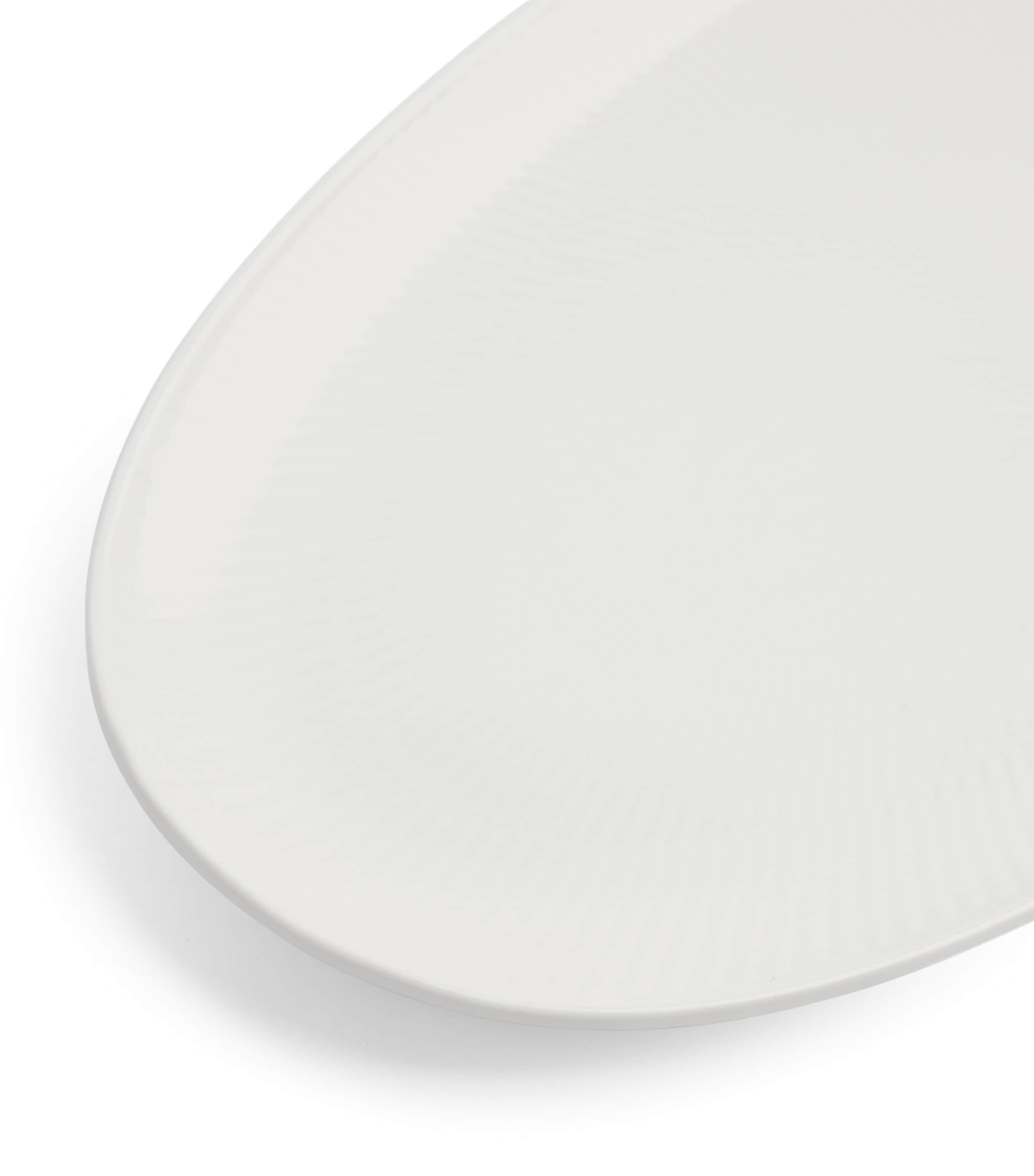 White Fluted Long Oval Dish (37cm x 17cm) WHITE Image 2