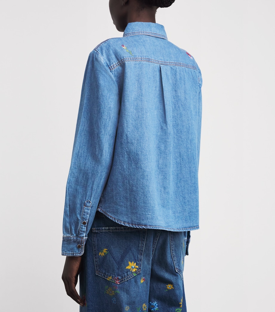 Denim Embroidered Edaline Sadie Shirt SADIE EMB LIGHT VIN Image 4