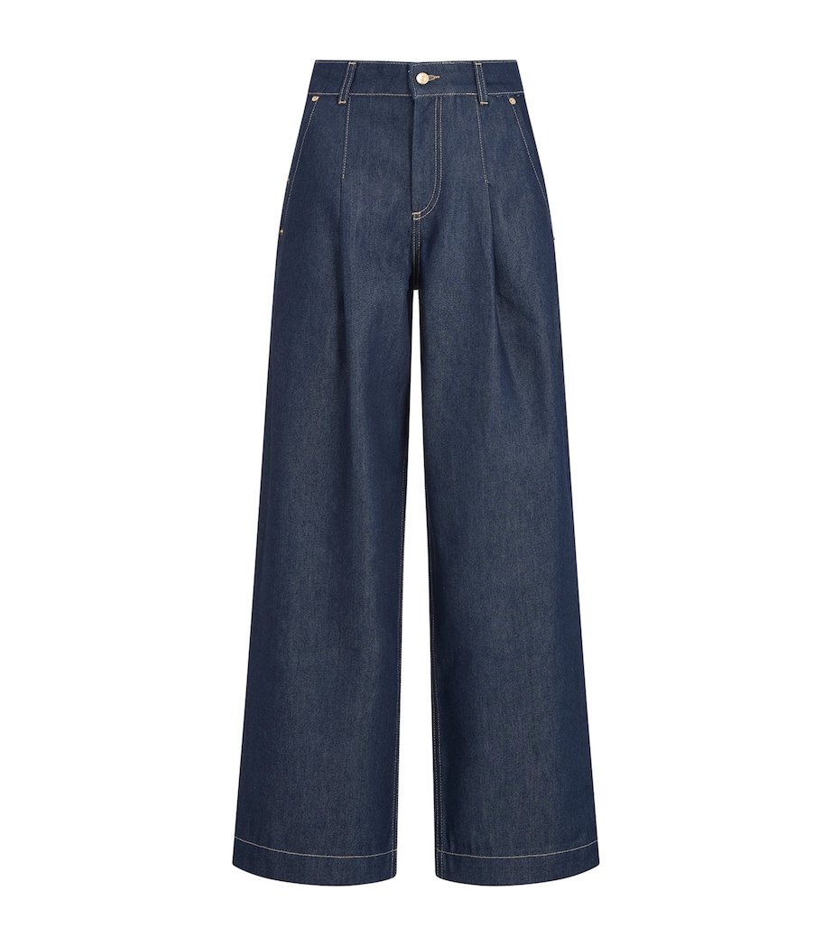 High-Rise Straight-Leg Jeans BLUE DENIM Image 1
