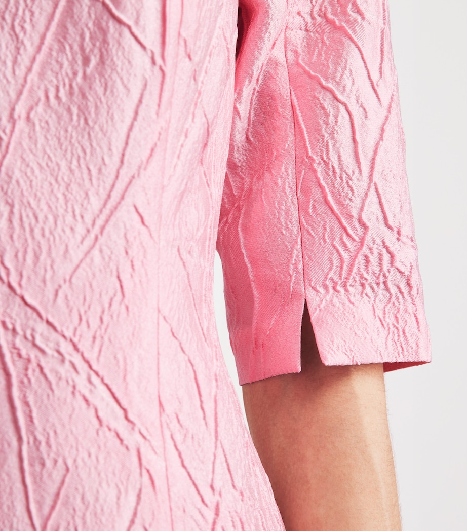 Talbot Runhof Womens Jacquard Gown Rosa Image 3