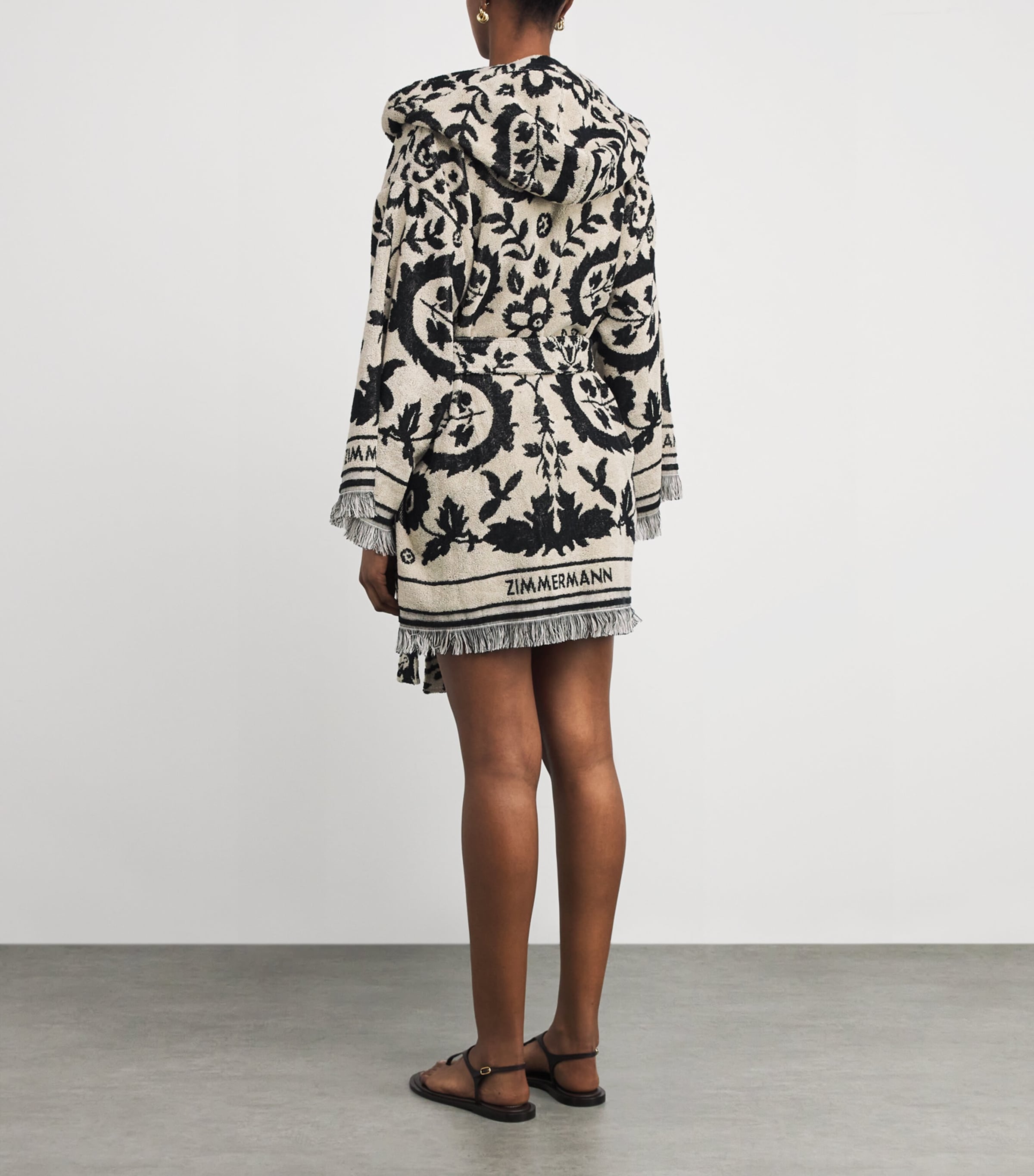 Cotton Wanderlust Robe Kaftan BLACK/CREAMBKCRE Image 3