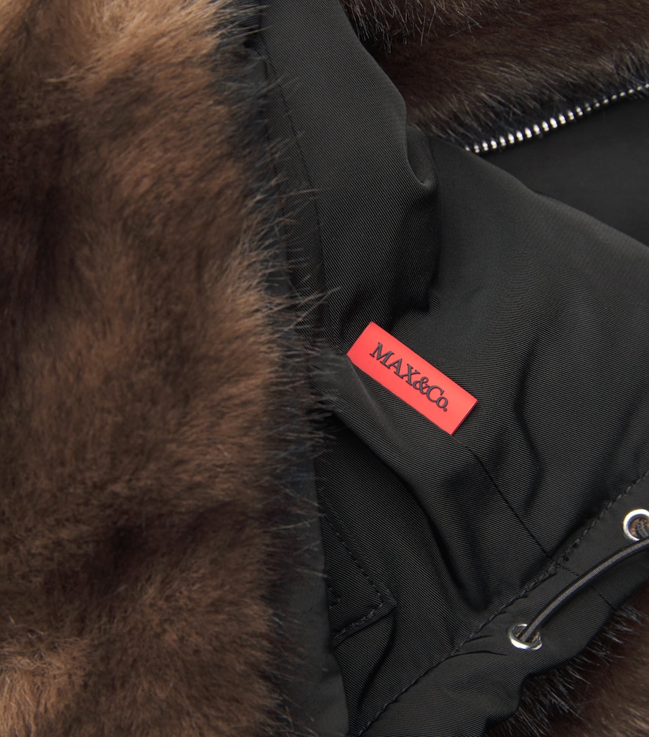 Faux Fur Reversible Coat BROWN Image 5