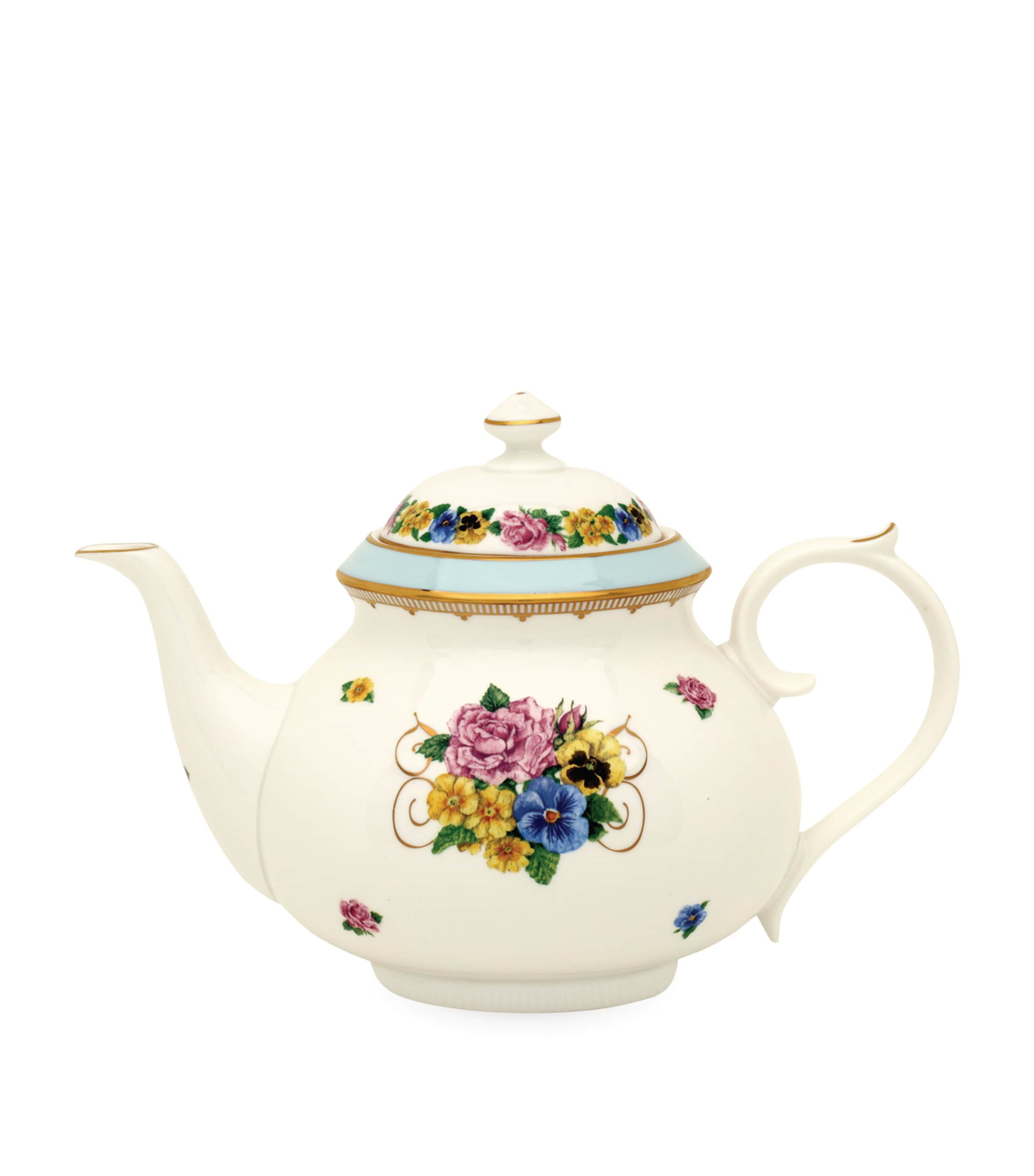 Shop Halcyon Days Shell Garden Blue Teapot