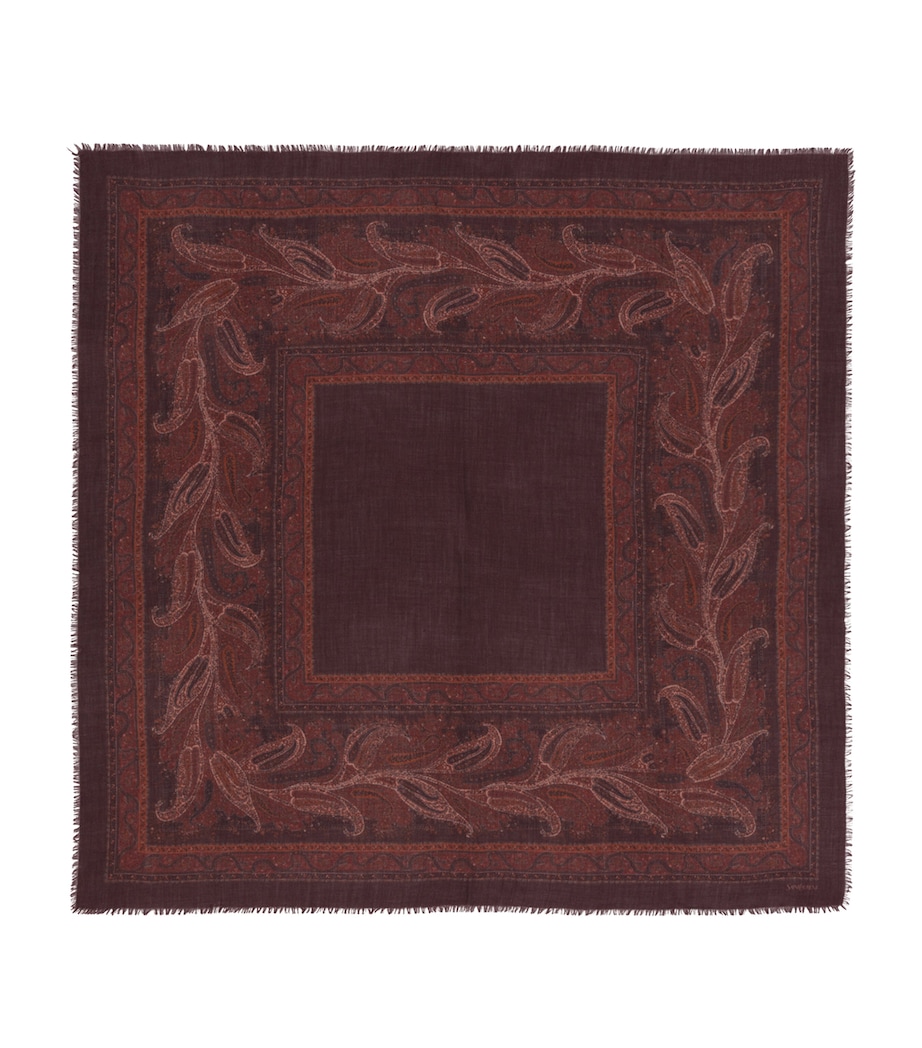Saint Laurent Cashmere Paisley Scarf Image 1