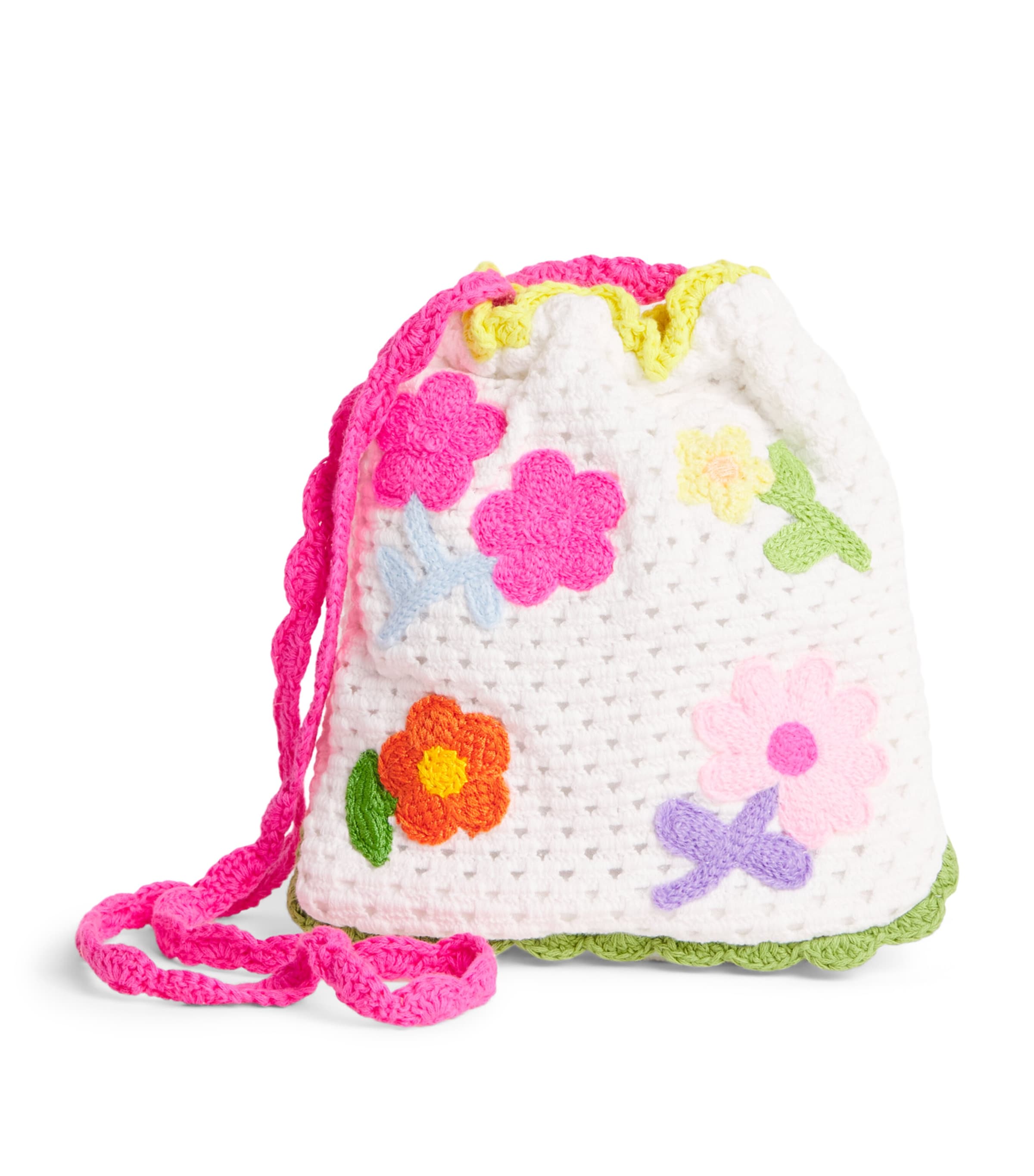 MARLO Cotton Crochet Daisette Beach Bag Image 1