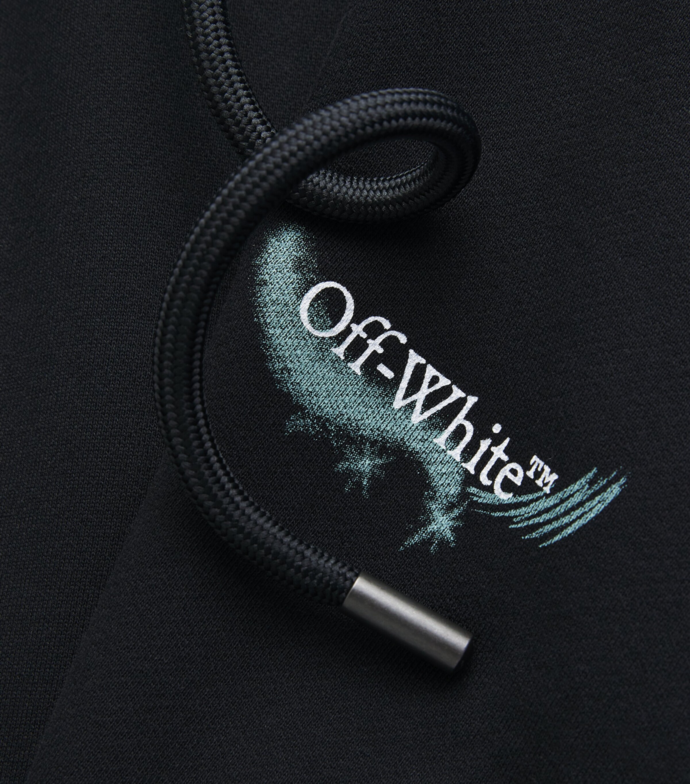 Off-White Mens Cotton Moon Arrows Hoodie Black Image 6
