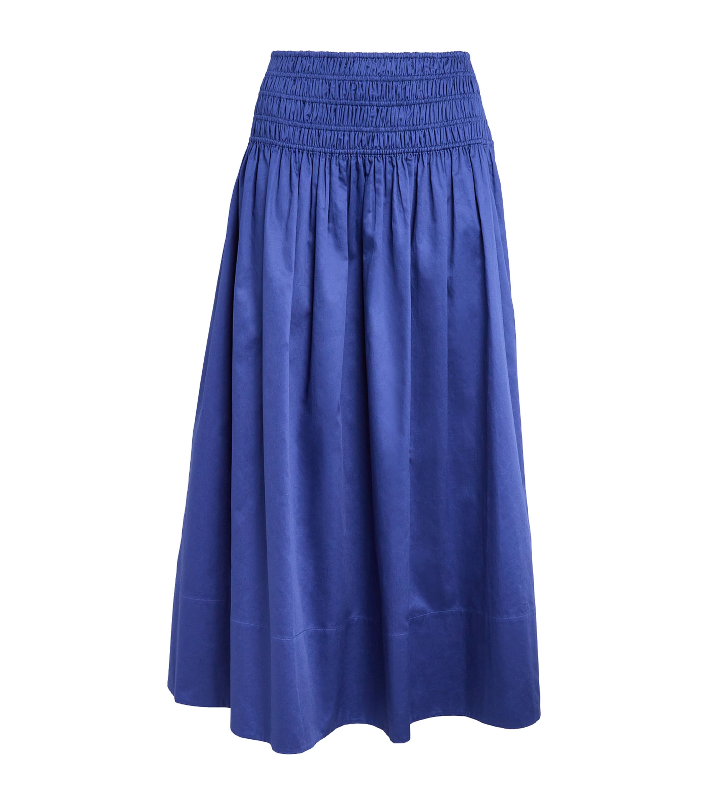 Joseph Cotton Leonie Midi Skirt In Blue