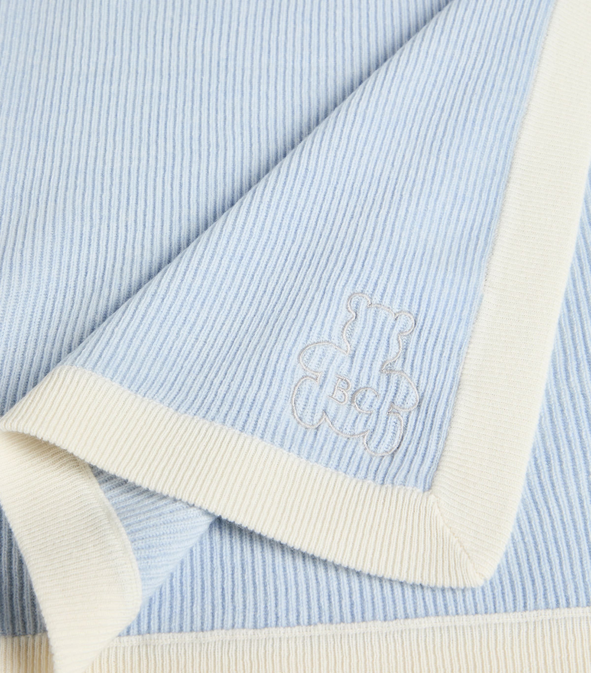 Brunello Cucinelli Kids Cashmere Embroidered Bernie Blanket Image 3