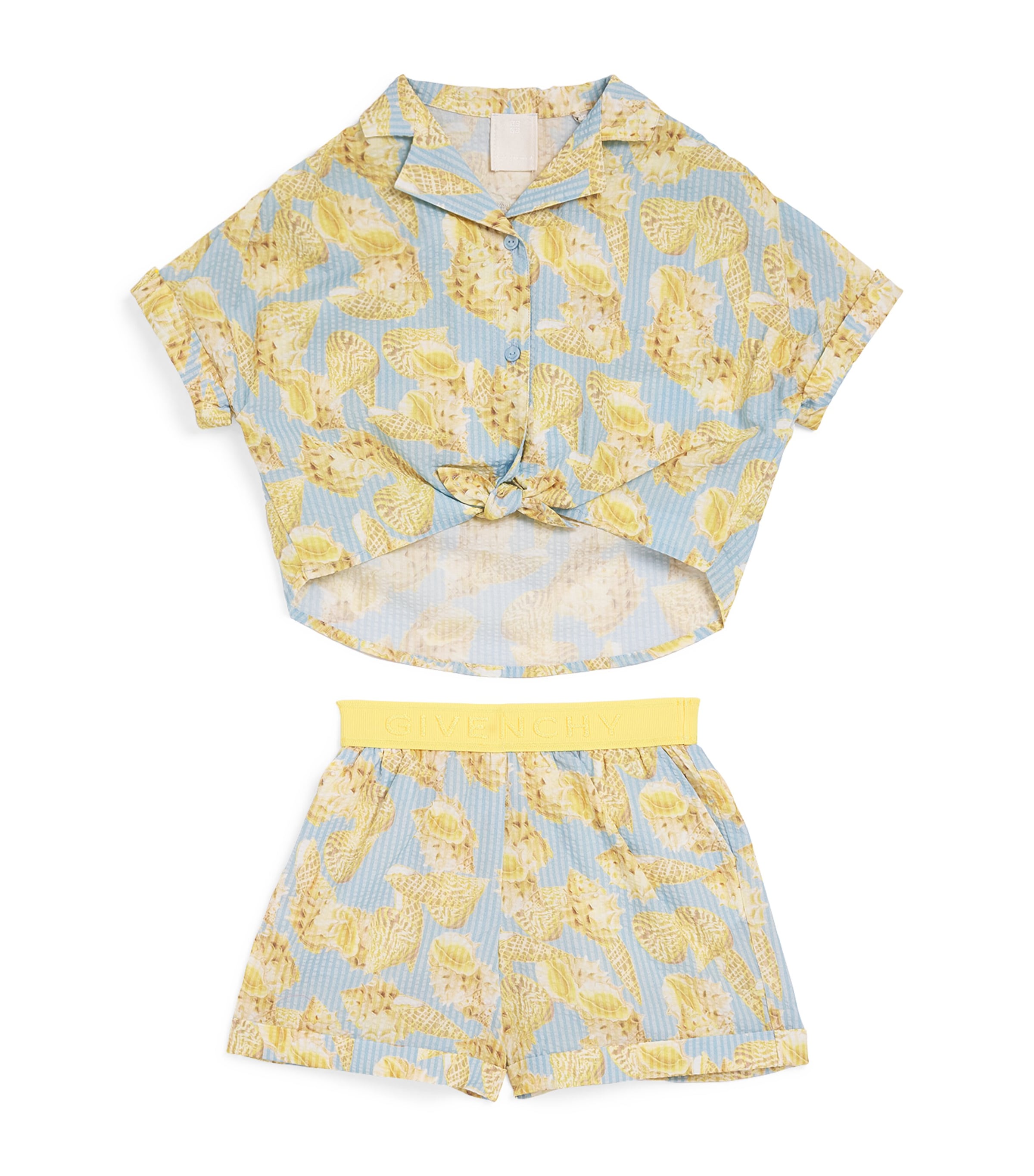 Givenchy Seashell Print Shirt And Shorts Set