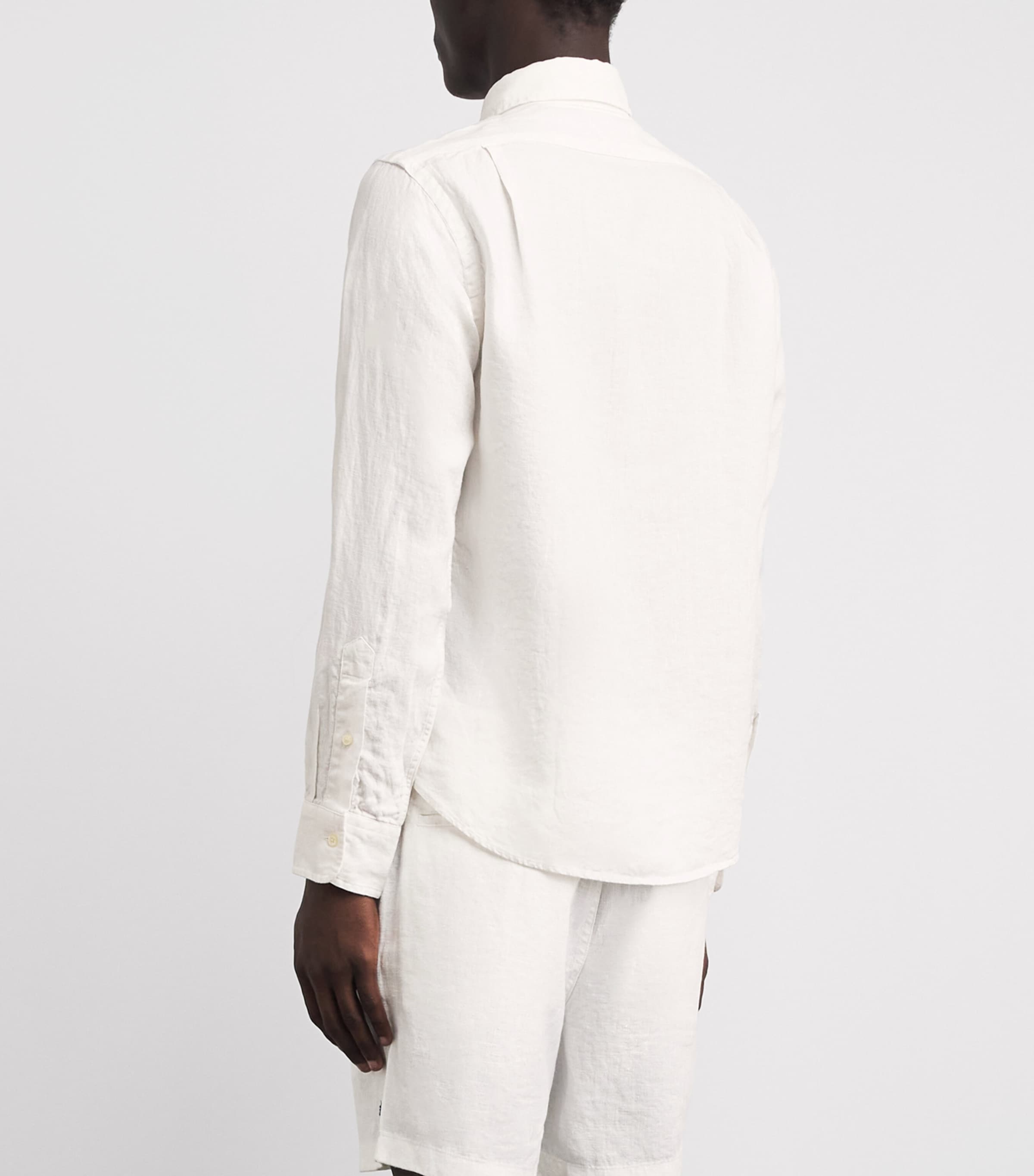 Polo Ralph Lauren Mens Linen Polo Pony Shirt Deckwash White Image 5