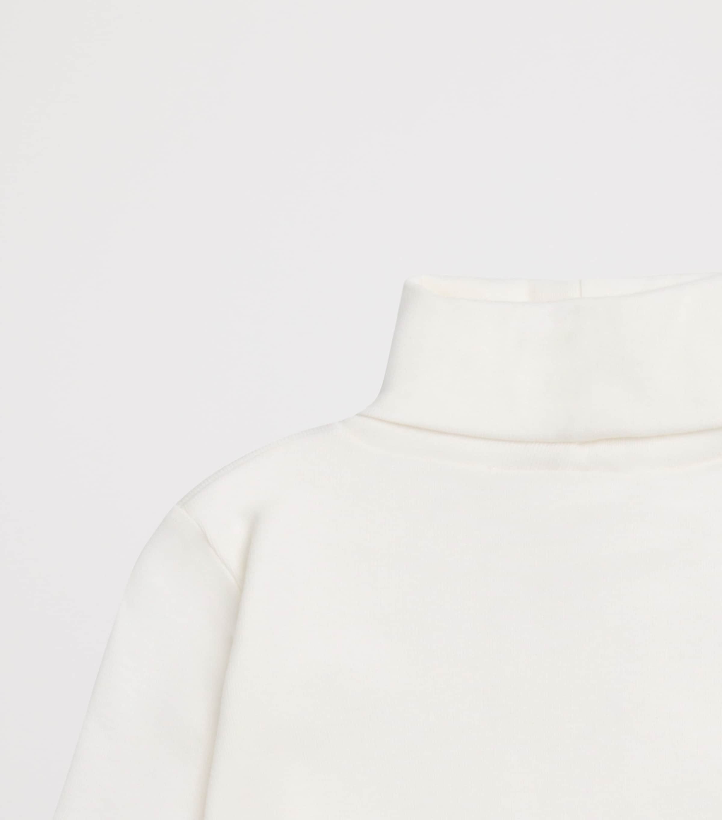 Bonpoint Organic Cotton Rollneck Sweater (10-12 Years) Blanc Lait Image 3