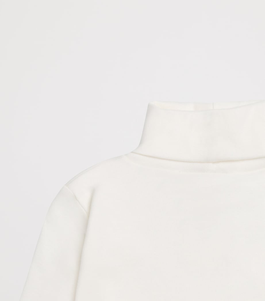 Bonpoint Organic Cotton Rollneck Sweater (10-12 Years) Blanc Lait Image 3