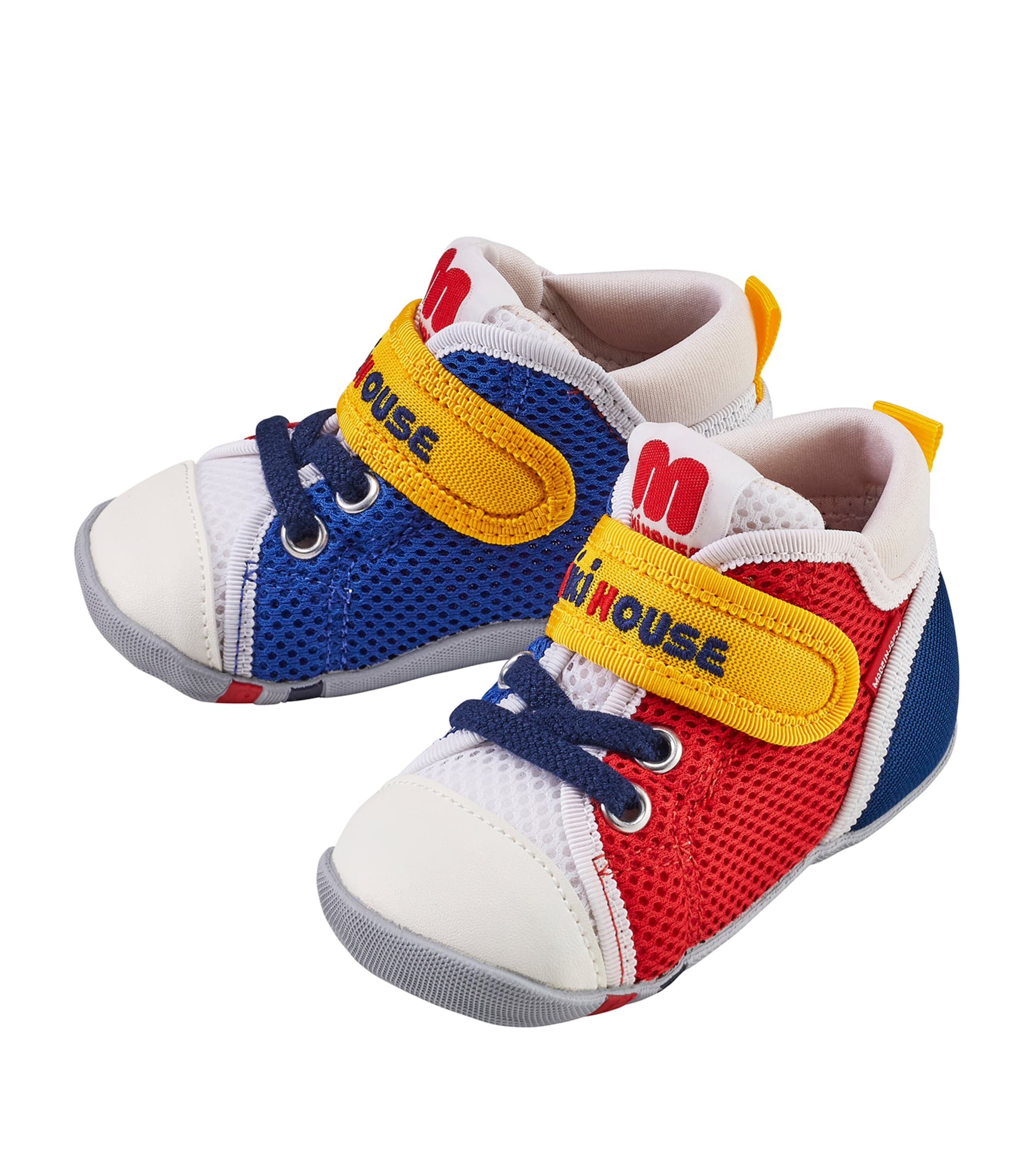 Miki House Velcro-strap High-top Sneakers In Red
