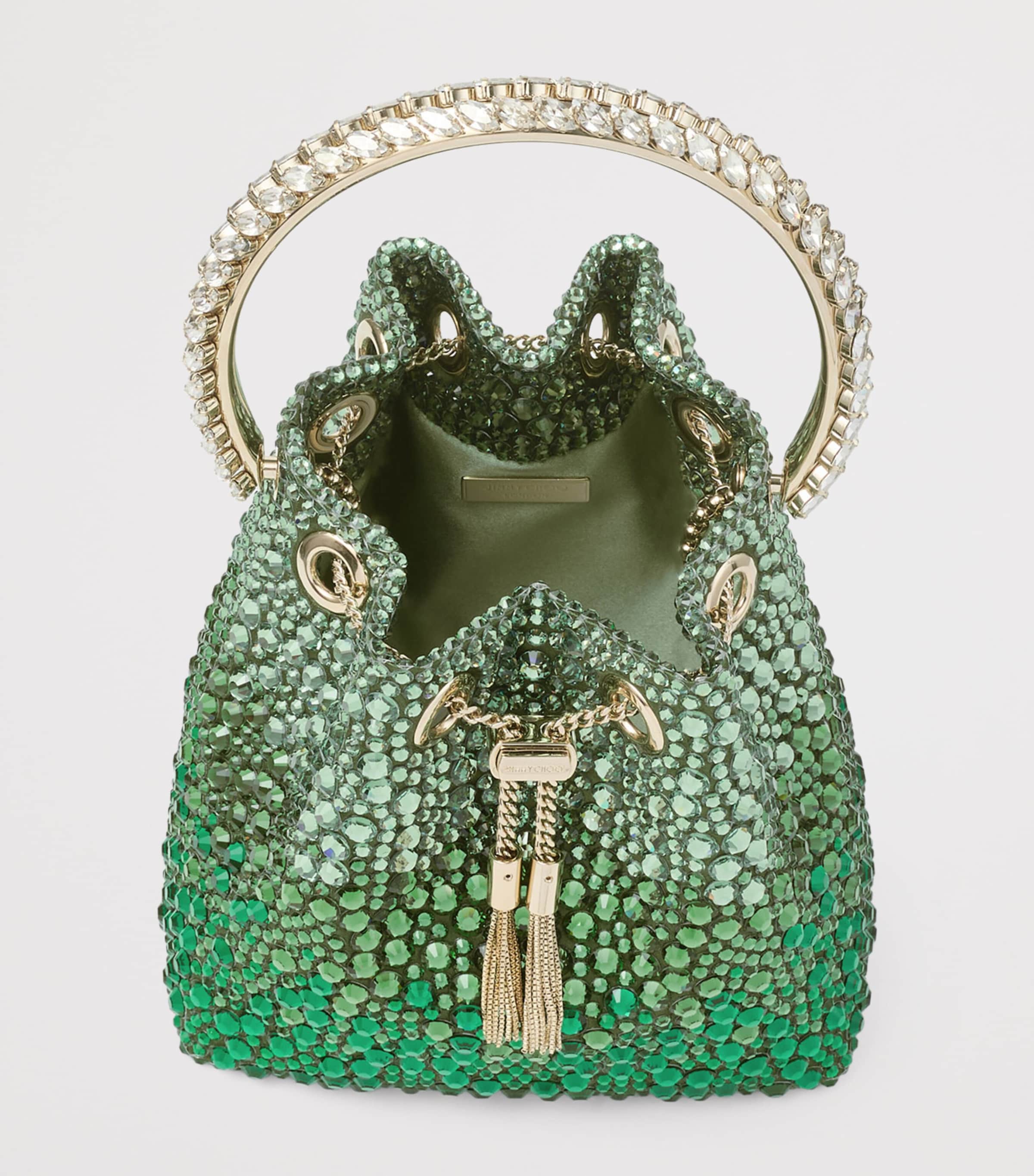 Bon Bon Embellished Top-Handle Bag BRITISH GREEN MIX/EM Image 5