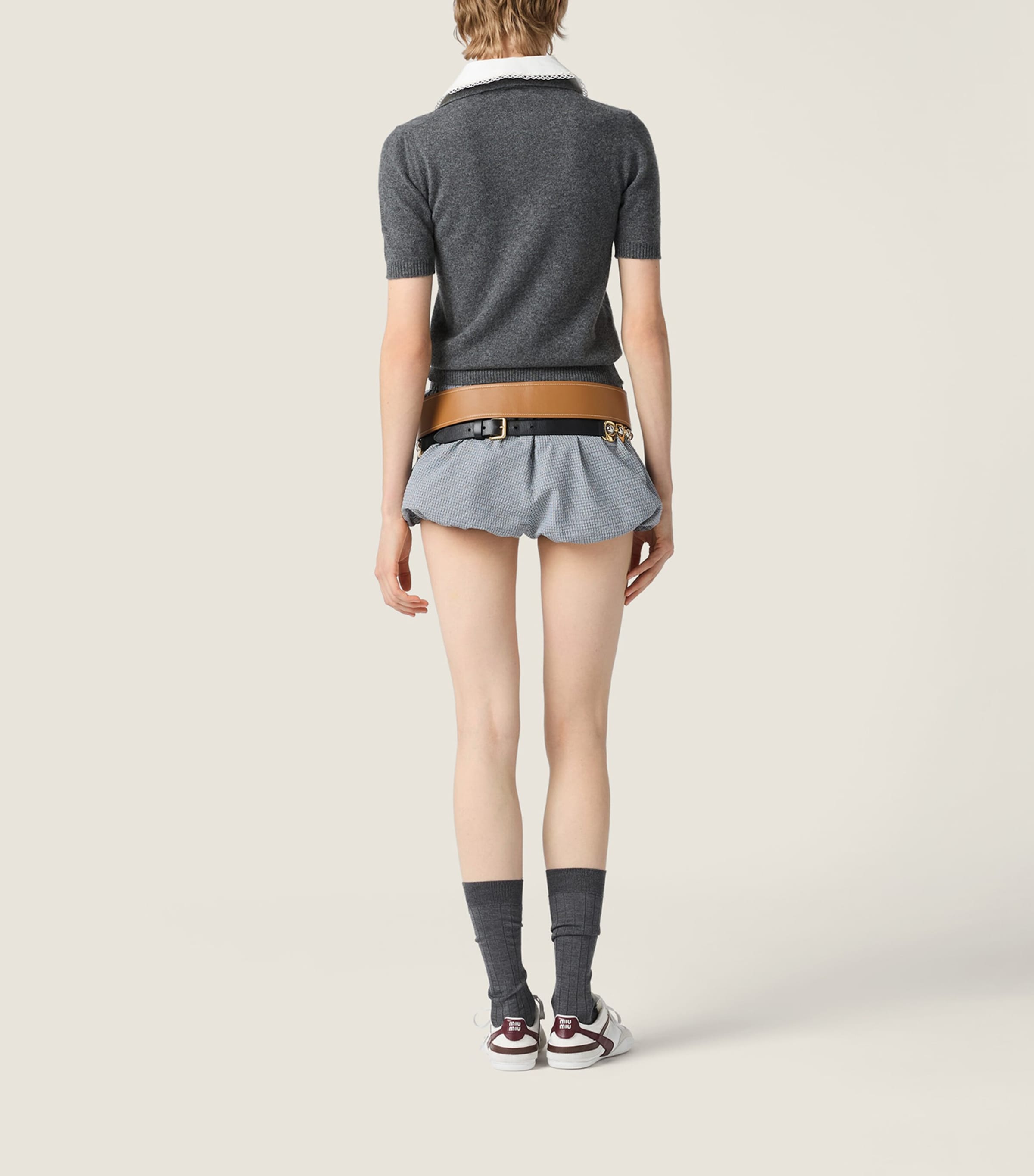 Miu Miu Womens Cashmere Polo Sweater Image 3