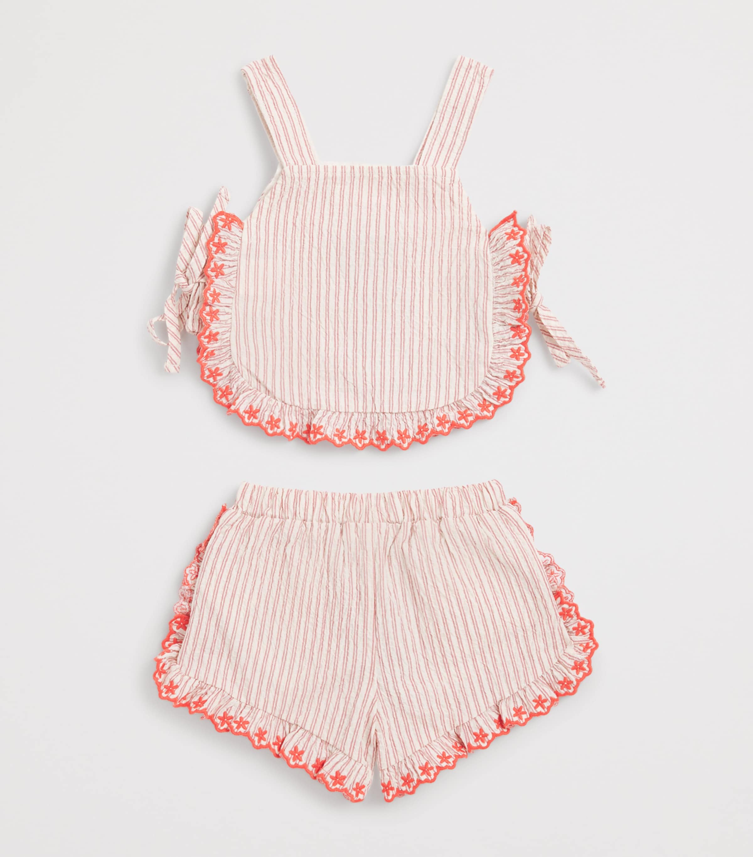 Stretch-Cotton Juria Top and Shorts Set (6-36 Months) RED Image 2