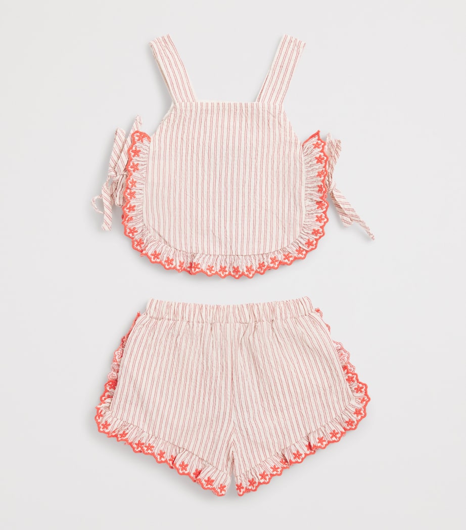 Stretch-Cotton Juria Top and Shorts Set (6-36 Months) RED Image 2