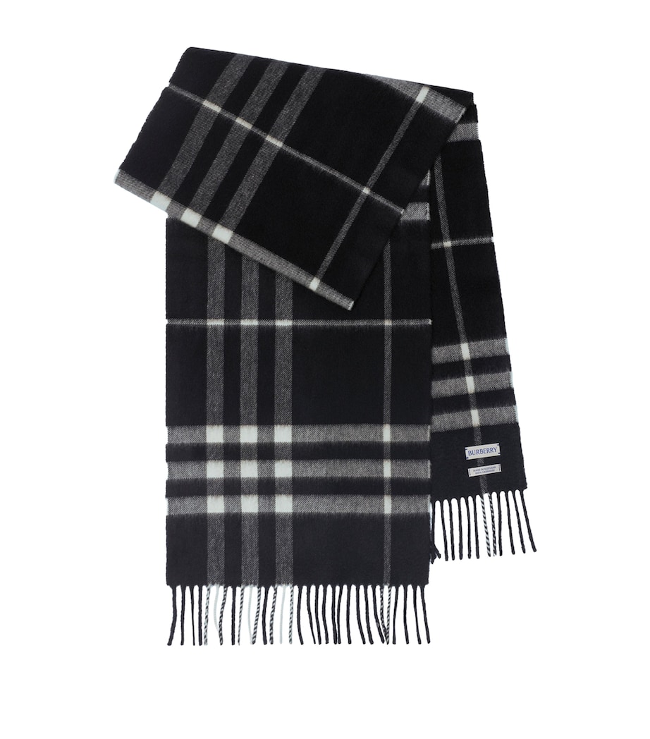 Cashmere Check Scarf BLACK/CALICO Image 1