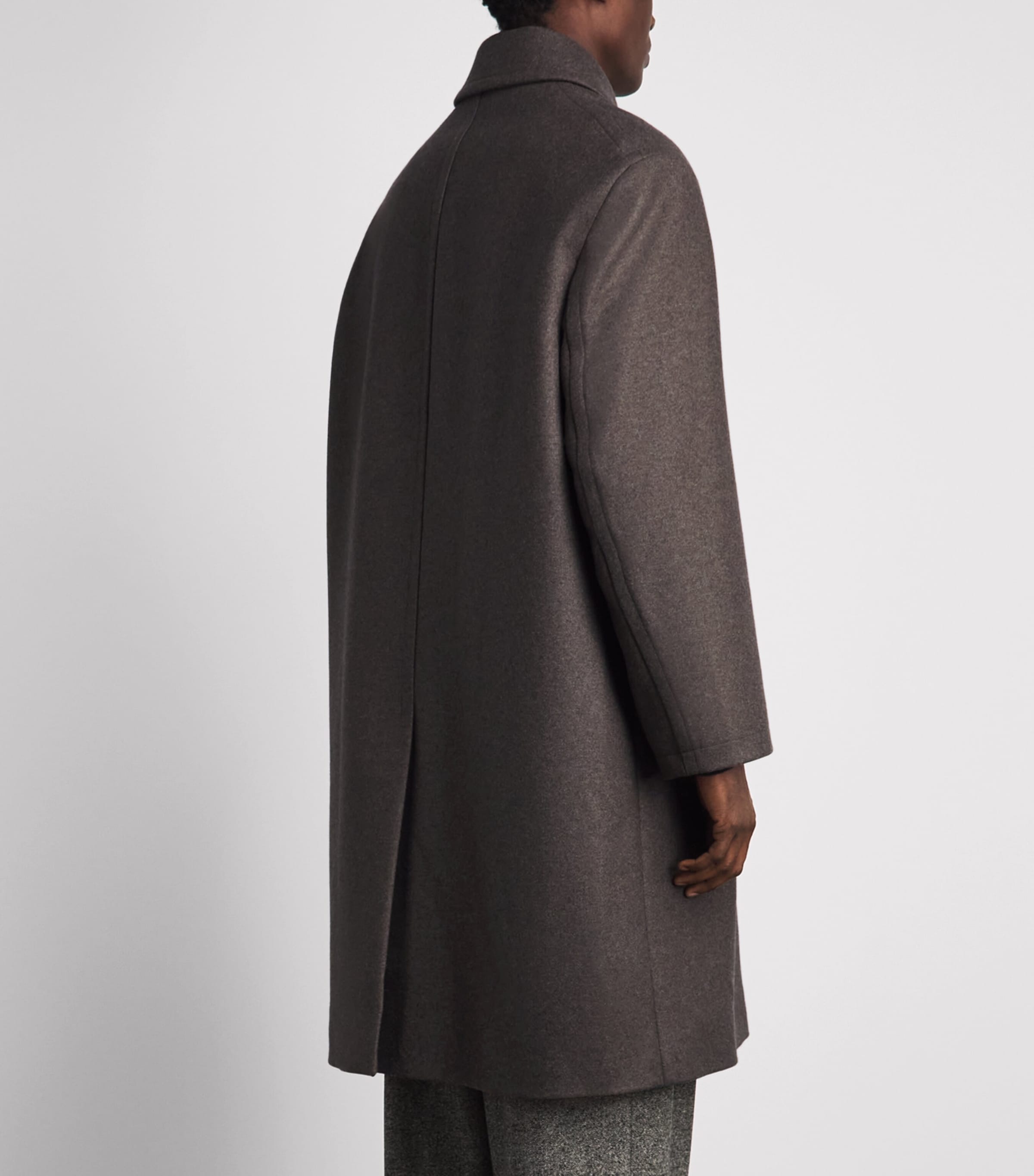A.P.C. Mens Wool-Blend Auster Overcoat Pca Marron Chine Image 5
