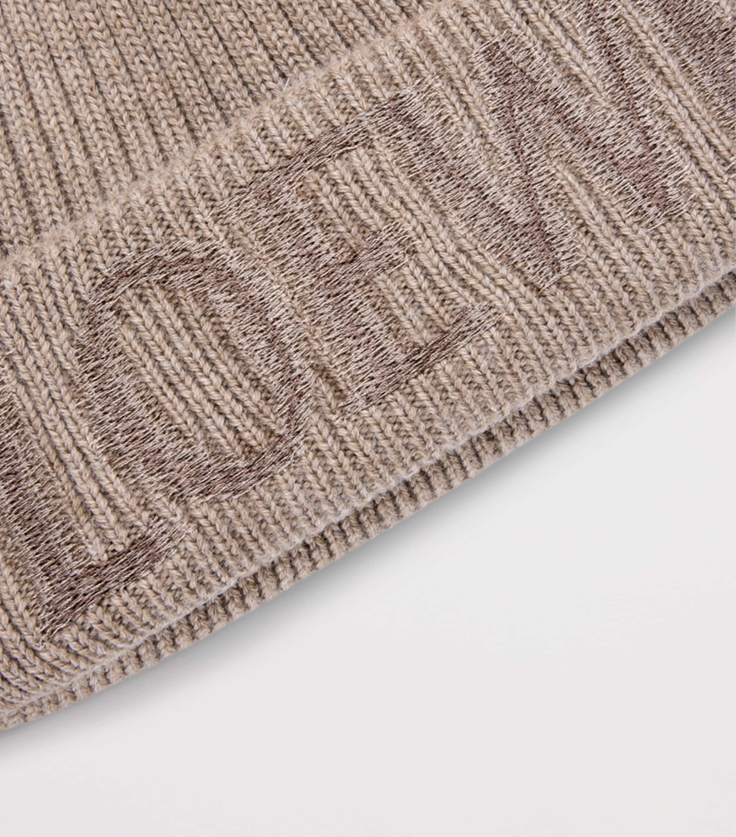 Wool Logo Beanie DARK BEIGE Image 4