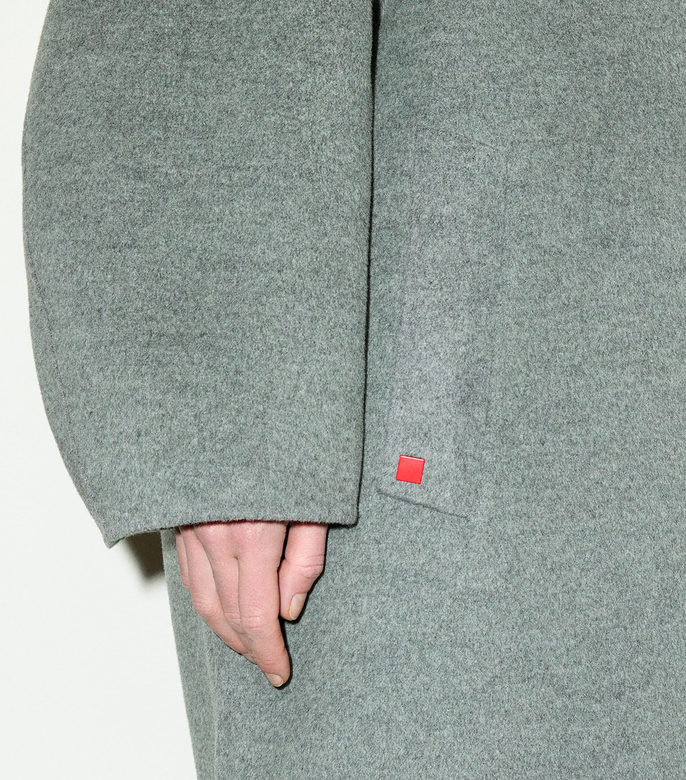 MAX&Co. Womens Virgin Wool Coat Melange Grey Image 7
