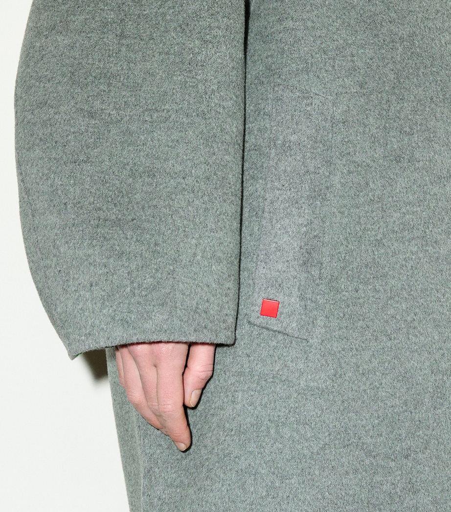 MAX&Co. Womens Virgin Wool Coat Melange Grey Image 7