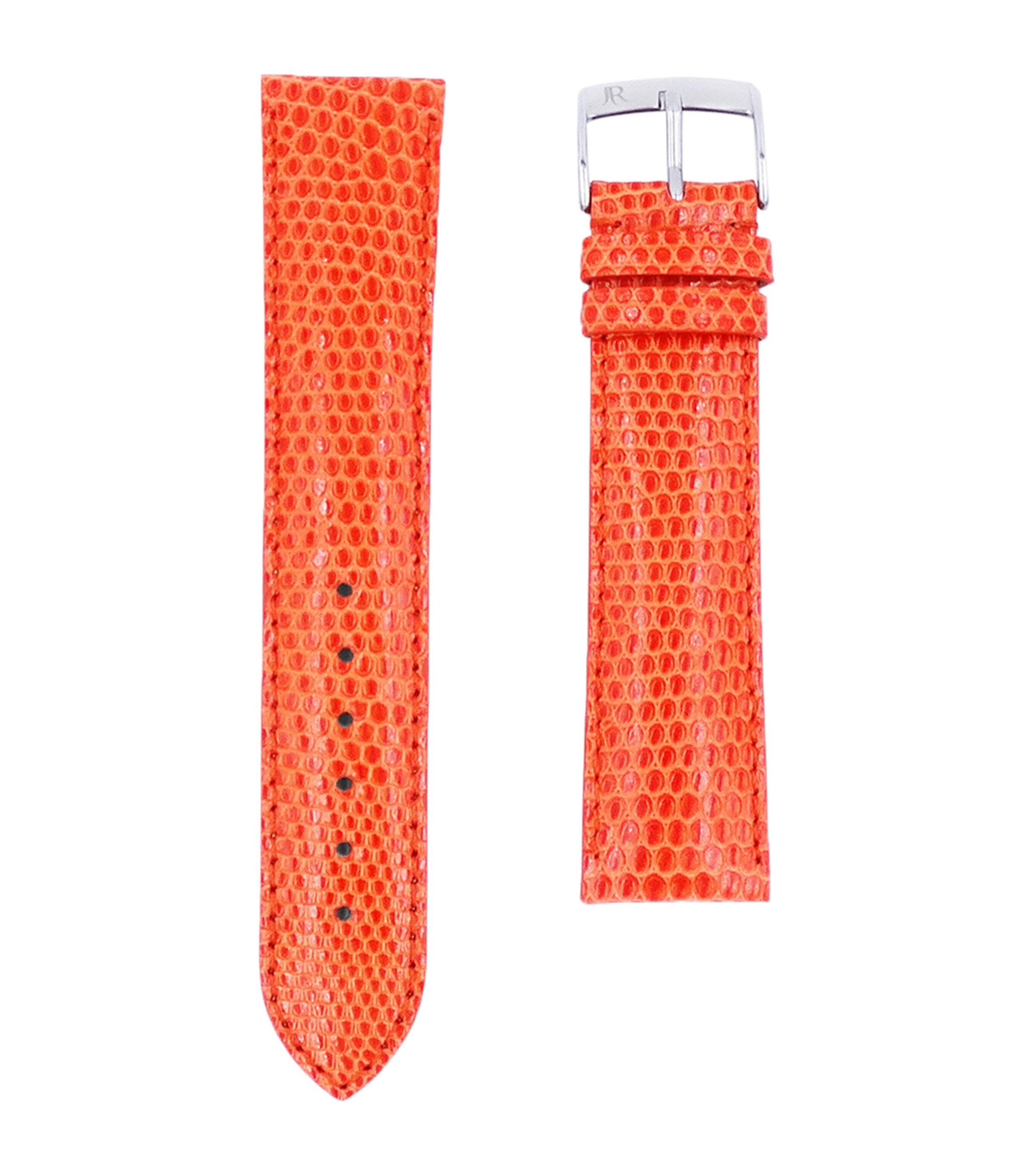 Jean Rousseau Classic Lizard Watch Strap In Orange