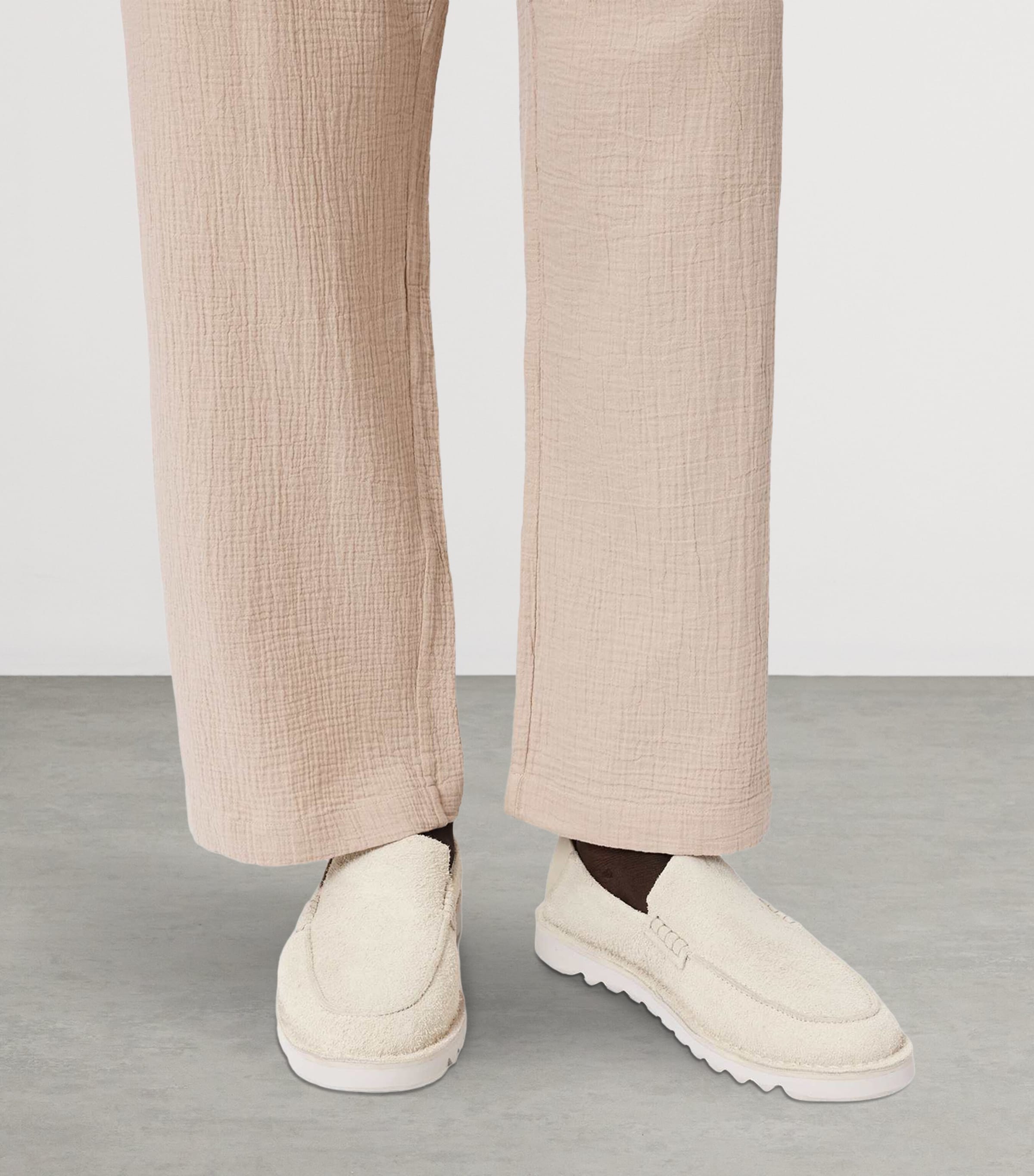 AllSaints Leather Six Loafers Chalk White Image 2