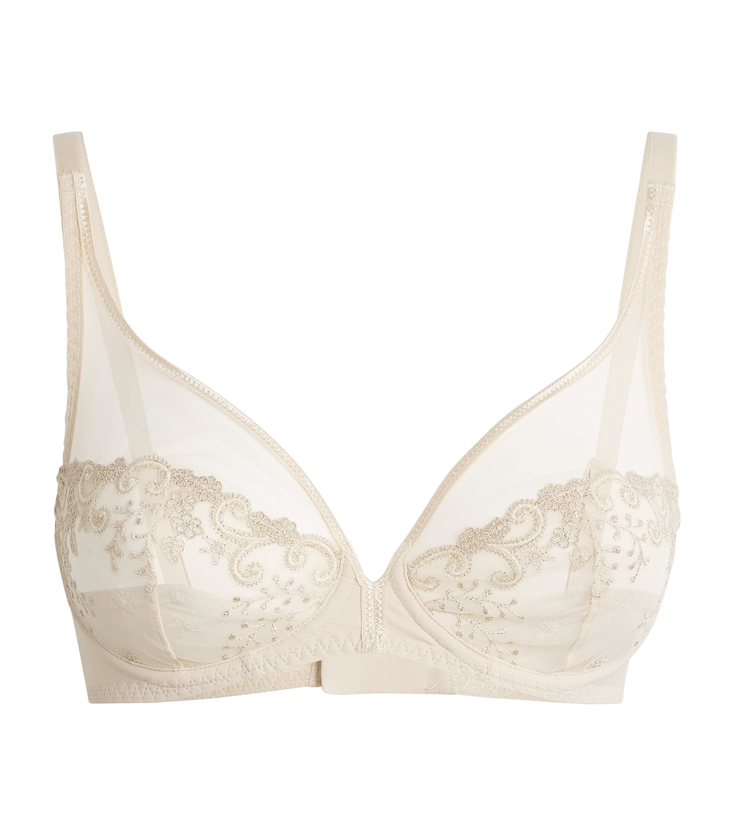 Simone Perele Lace Délice Plunge Bra In Gold