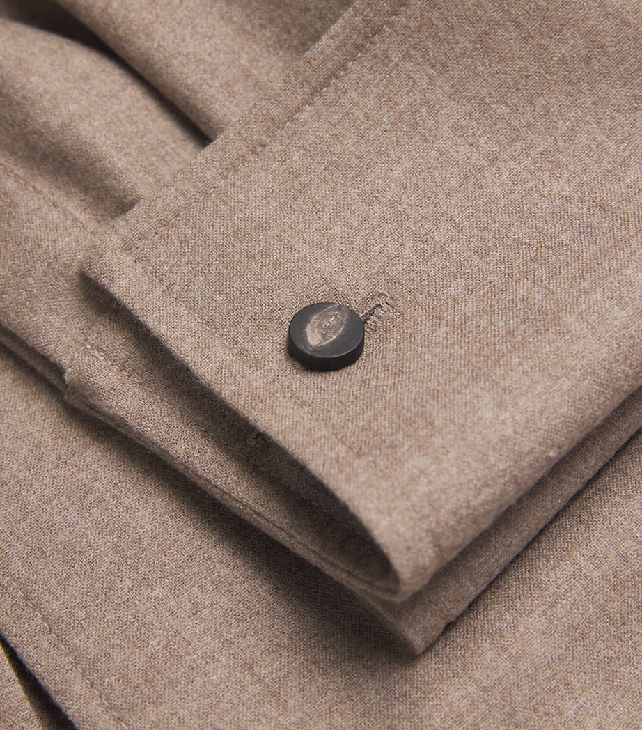 Stretch-Cashmere Foulé Shirt TURTLEDOVE Image 5